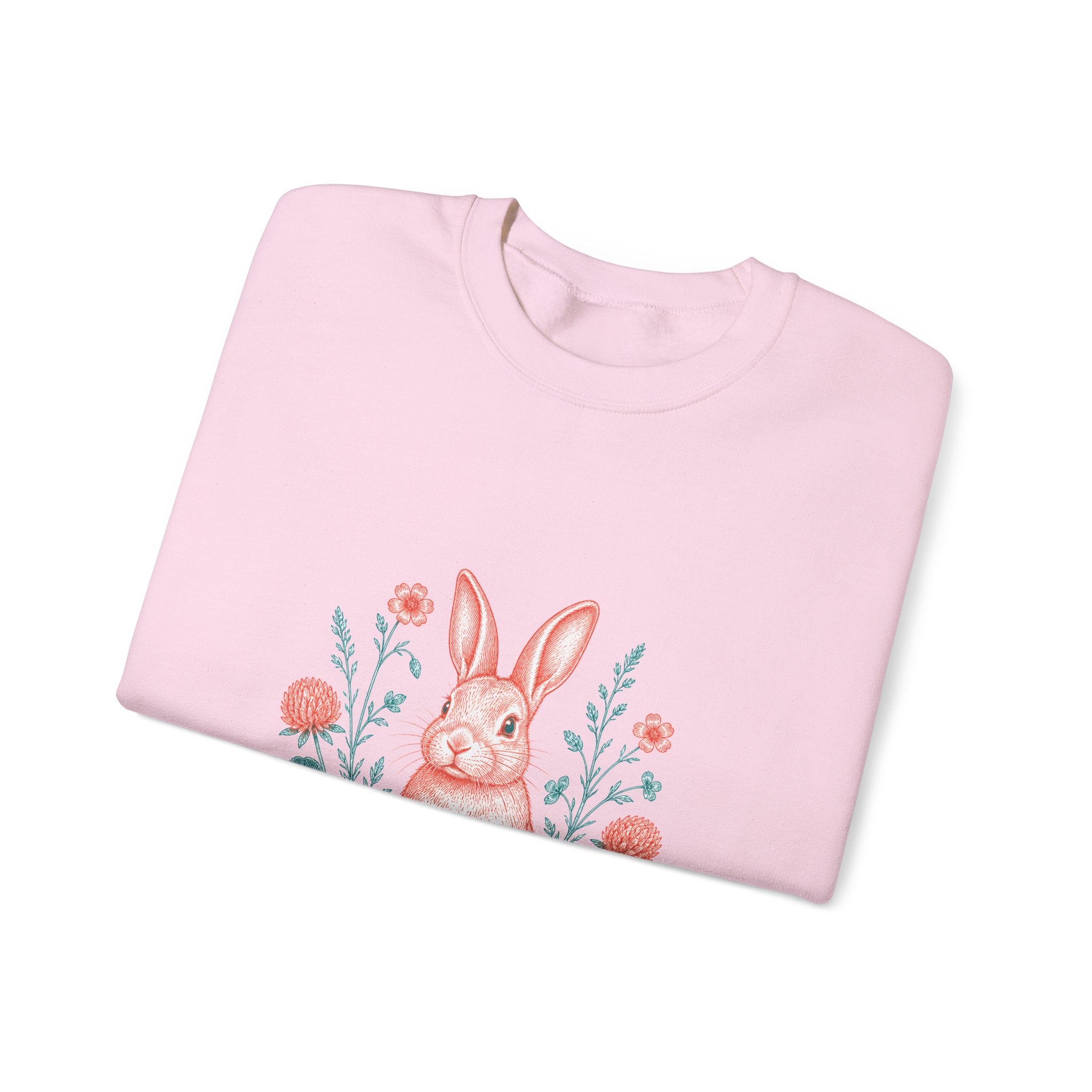 Matching Couple Sweatshirt - Fox & Rabbit Matching Couple Premium Fleece Sweatshirt Vintage Art His Hers Honeymoon Gift - Design B