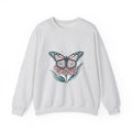 Matching Couple Sweatshirt - Butterfly & Moth Matching Couple Premium Fleece Sweatshirt Hand-Drawn Art His Hers Anniversary Gift - Design A