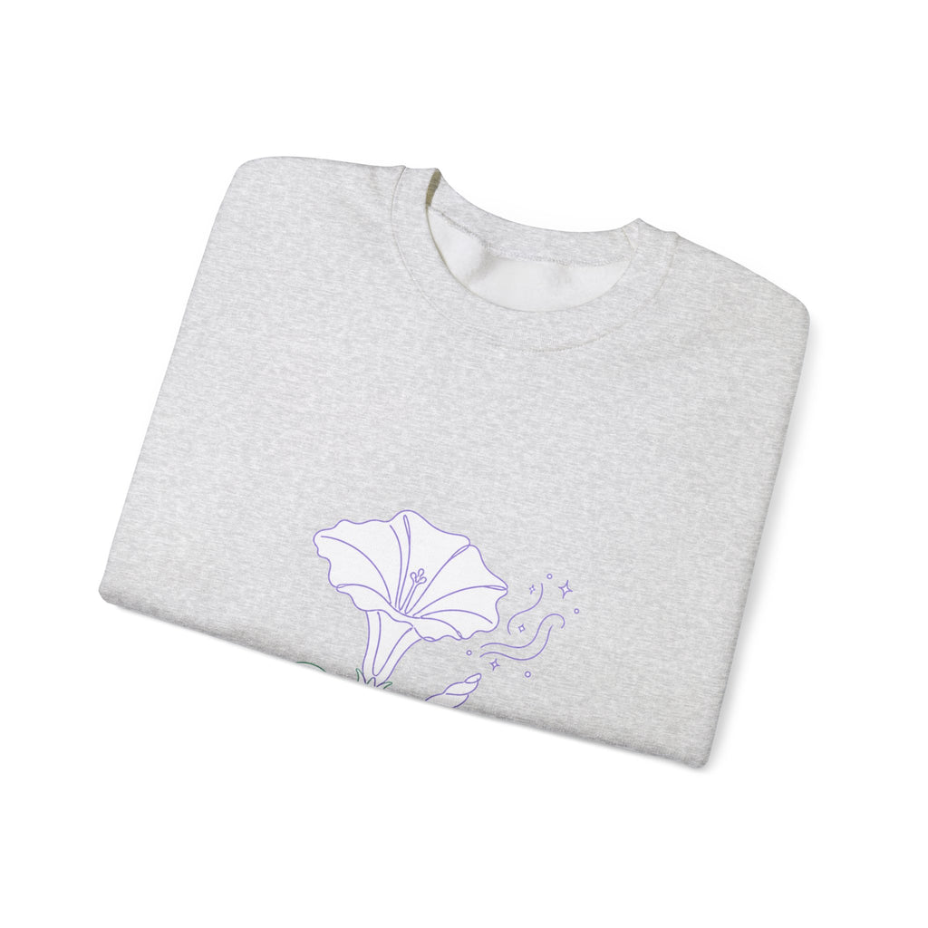 Matching Couple Sweatshirt - Sunflower & Moonflower Matching Couple Comfort Colors Crew Minimalist Art His Hers Christmas Gift - Design B
