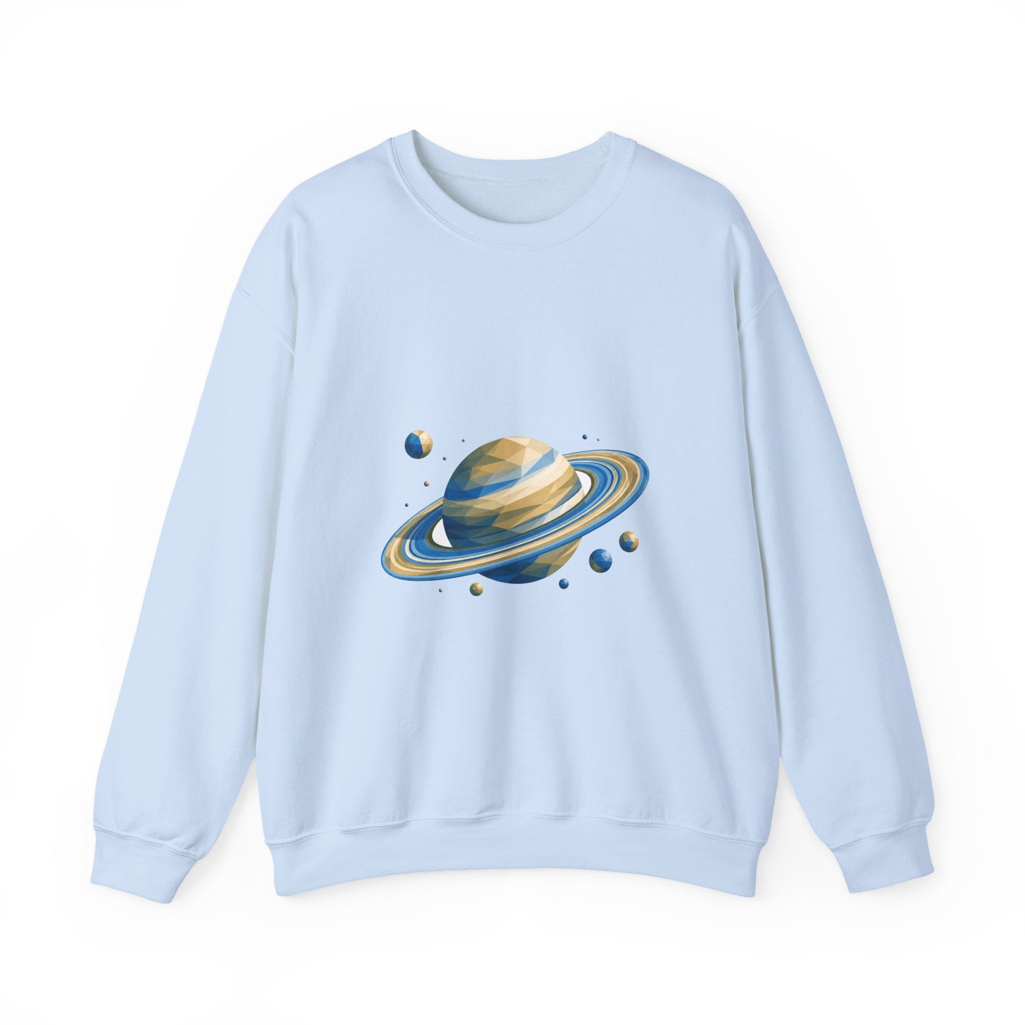 Matching Couple Sweatshirt - Saturn & Jupiter Matching Couple Premium Fleece Sweatshirt Geometric Art His Hers Love Gift - Design A