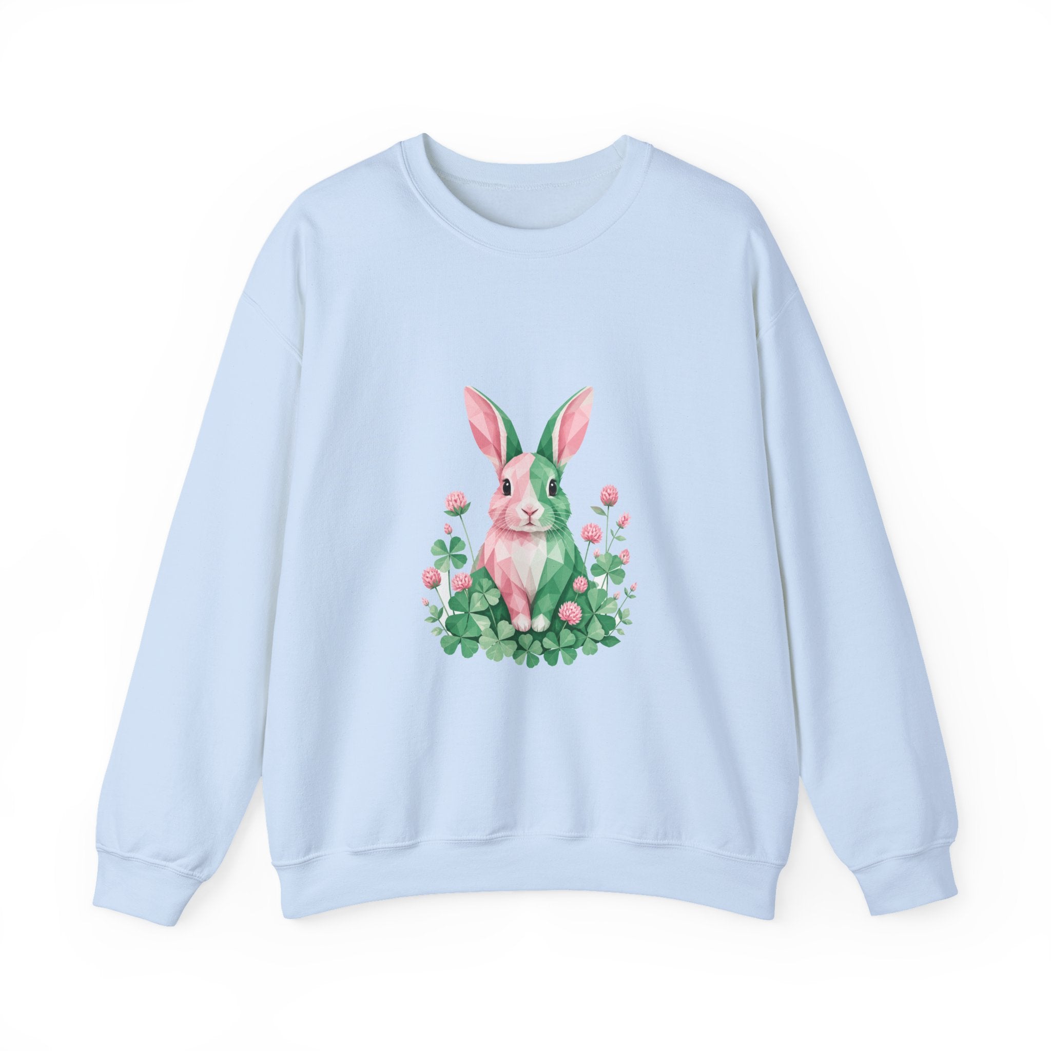 Matching Couple Sweatshirt - Fox & Rabbit Matching Couple Premium Fleece Sweatshirt Geometric Art His Hers Love Gift - Design B