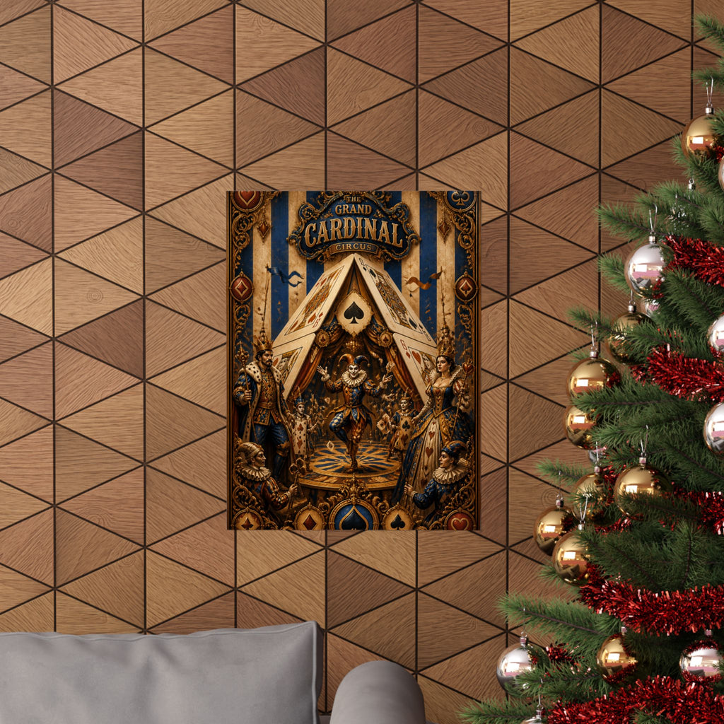 Playing Cards Tent Wall Art Poster 24×36 Baroque Studio Decor Maximalist Print