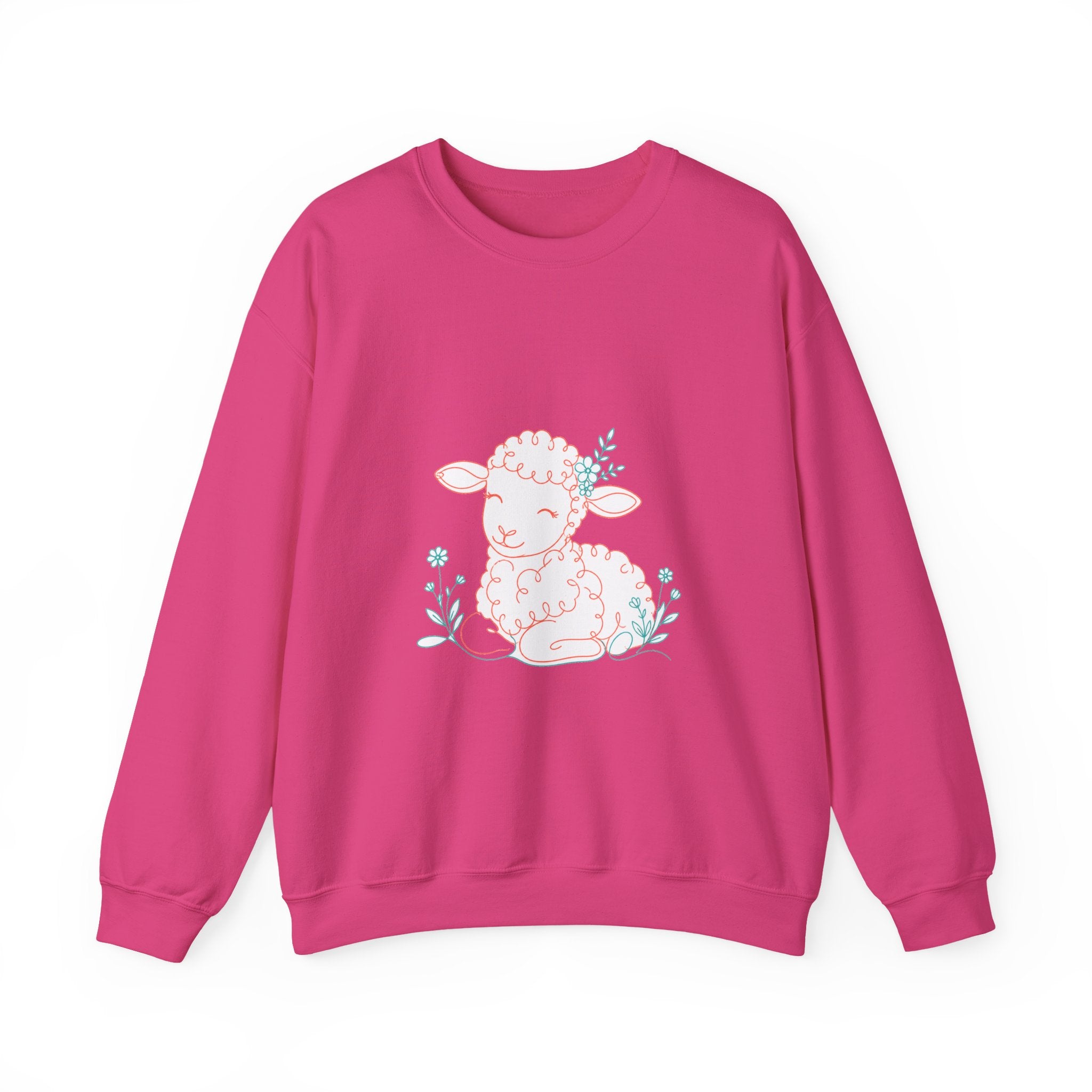 Matching Couple Sweatshirt - Lion & Lamb Matching Couple Premium Fleece Sweatshirt Minimalist Art His Hers Christmas Gift - Design B
