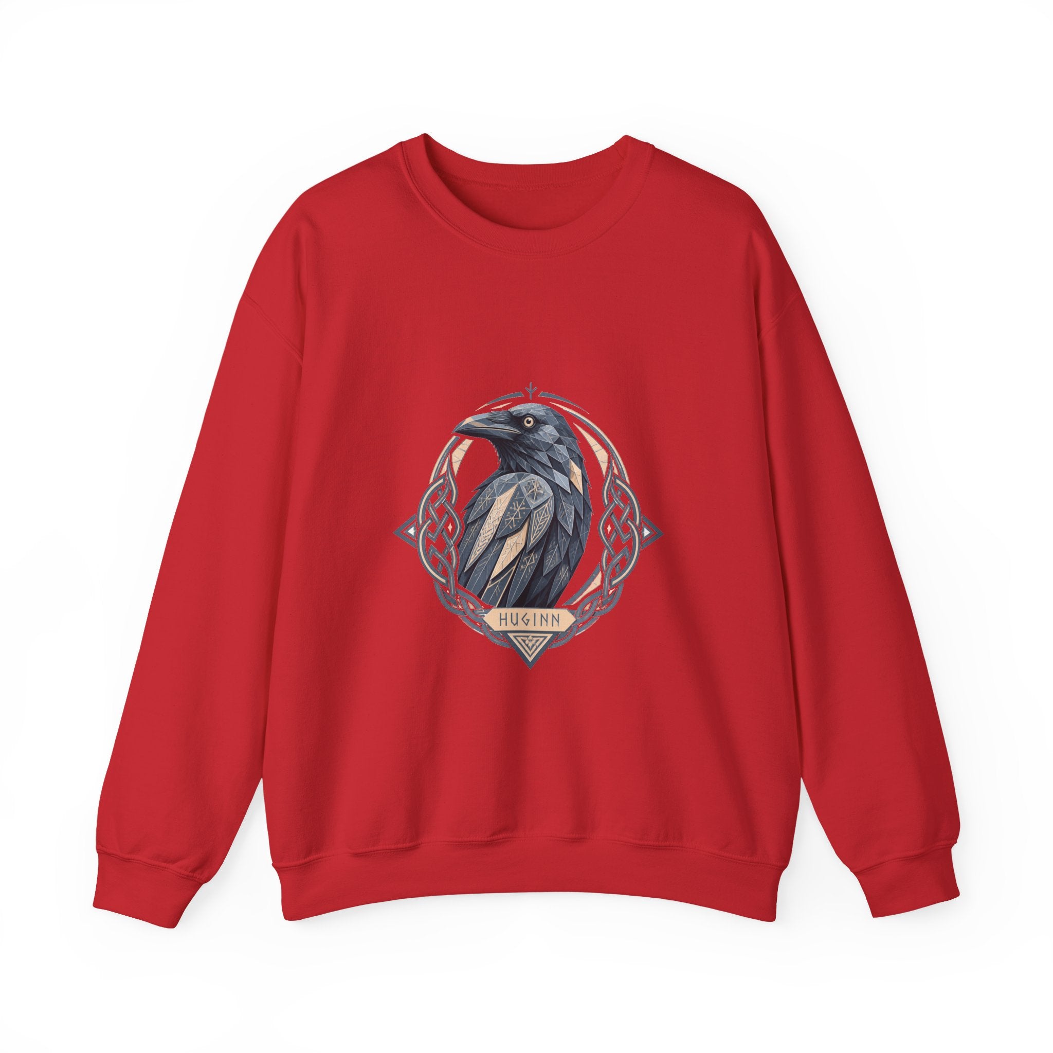 Matching Couple Sweatshirt - Huginn & Muninn Matching Couple Premium Fleece Sweatshirt Geometric Art His Hers Love Gift - Design A