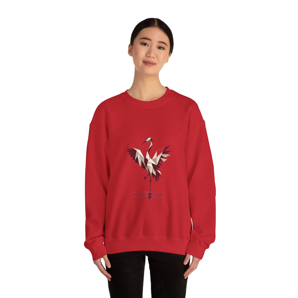 Matching Couple Sweatshirt - Tiger & Crane Matching Couple Crewneck Sweatshirt Geometric Art His Hers Couple Gift - Design B