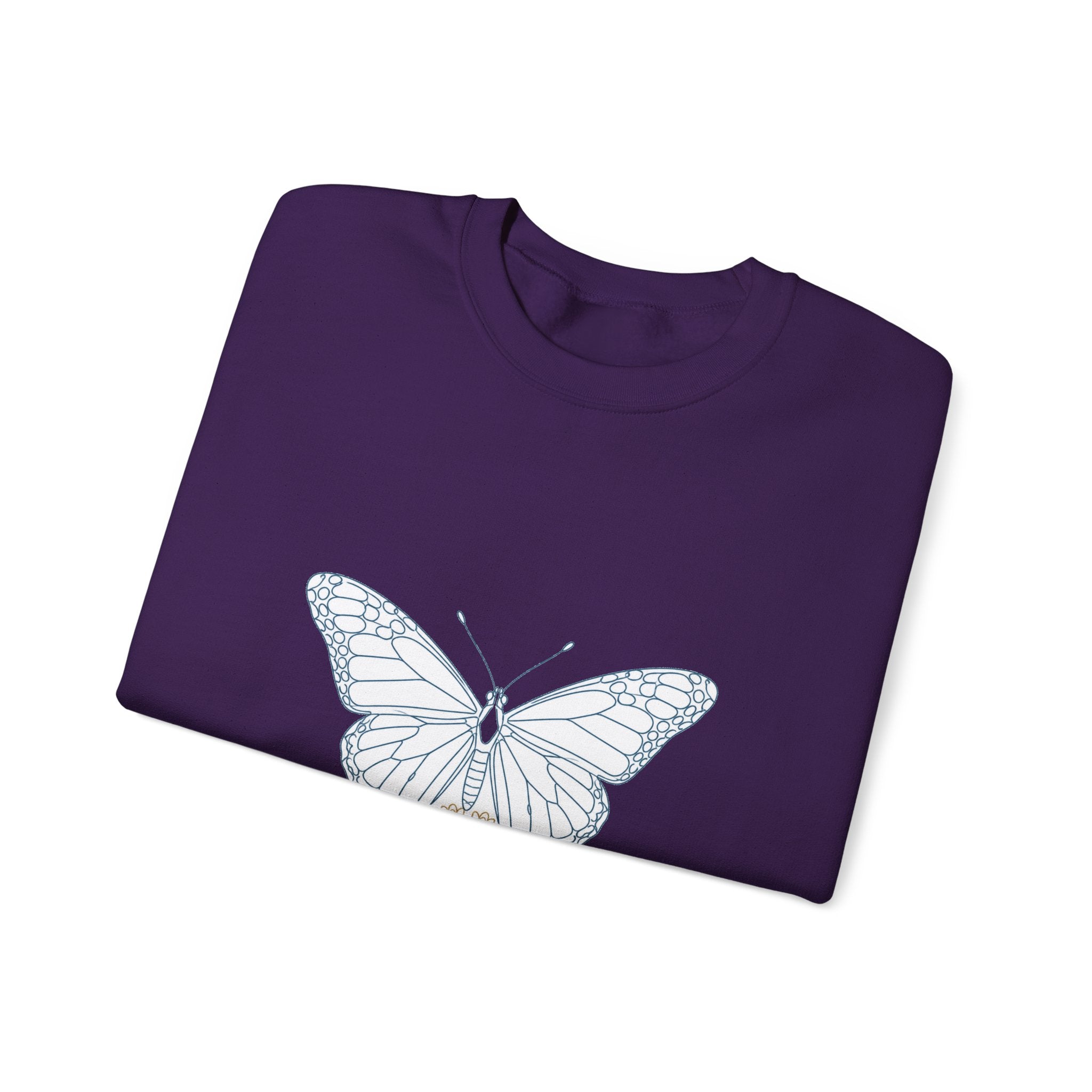 Matching Couple Sweatshirt - Butterfly & Moth Matching Couple Comfort Colors Crew Minimalist Art His Hers Christmas Gift - Design A