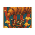 Croissant Hot Air Balloon Wall Art Canvas 16×20 Pop Art Living Room Decor Maximalist Print