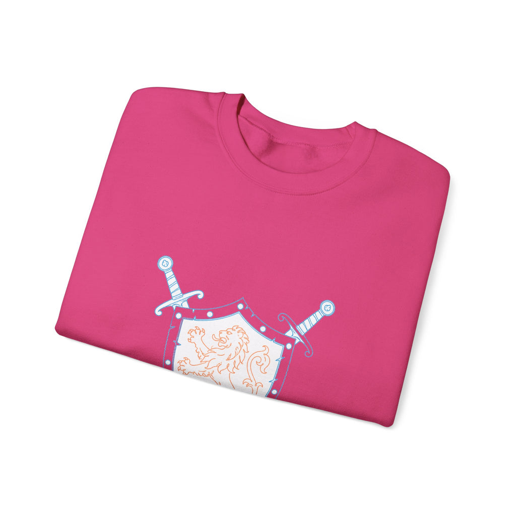 Matching Couple Sweatshirt - Crown & Shield Matching Couple Comfort Colors Crew Minimalist Art His Hers Christmas Gift - Design B