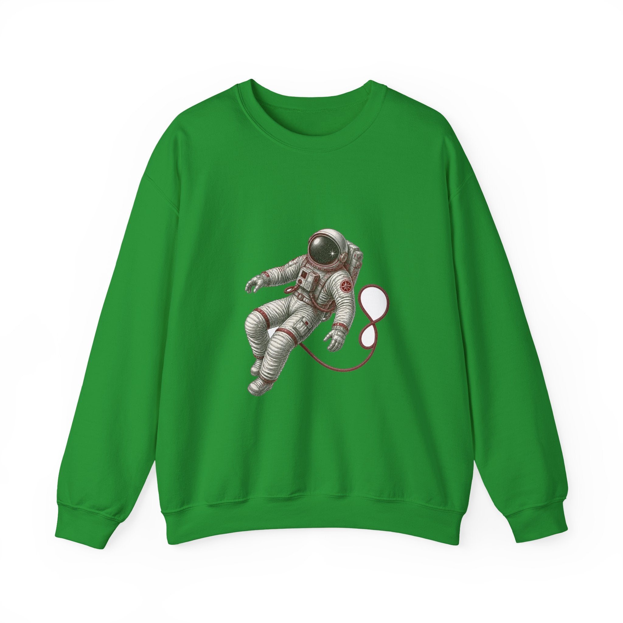 Matching Couple Sweatshirt - Astronaut & Planet Matching Couple Crewneck Sweatshirt Vintage Art His Hers Wedding Gift - Design A