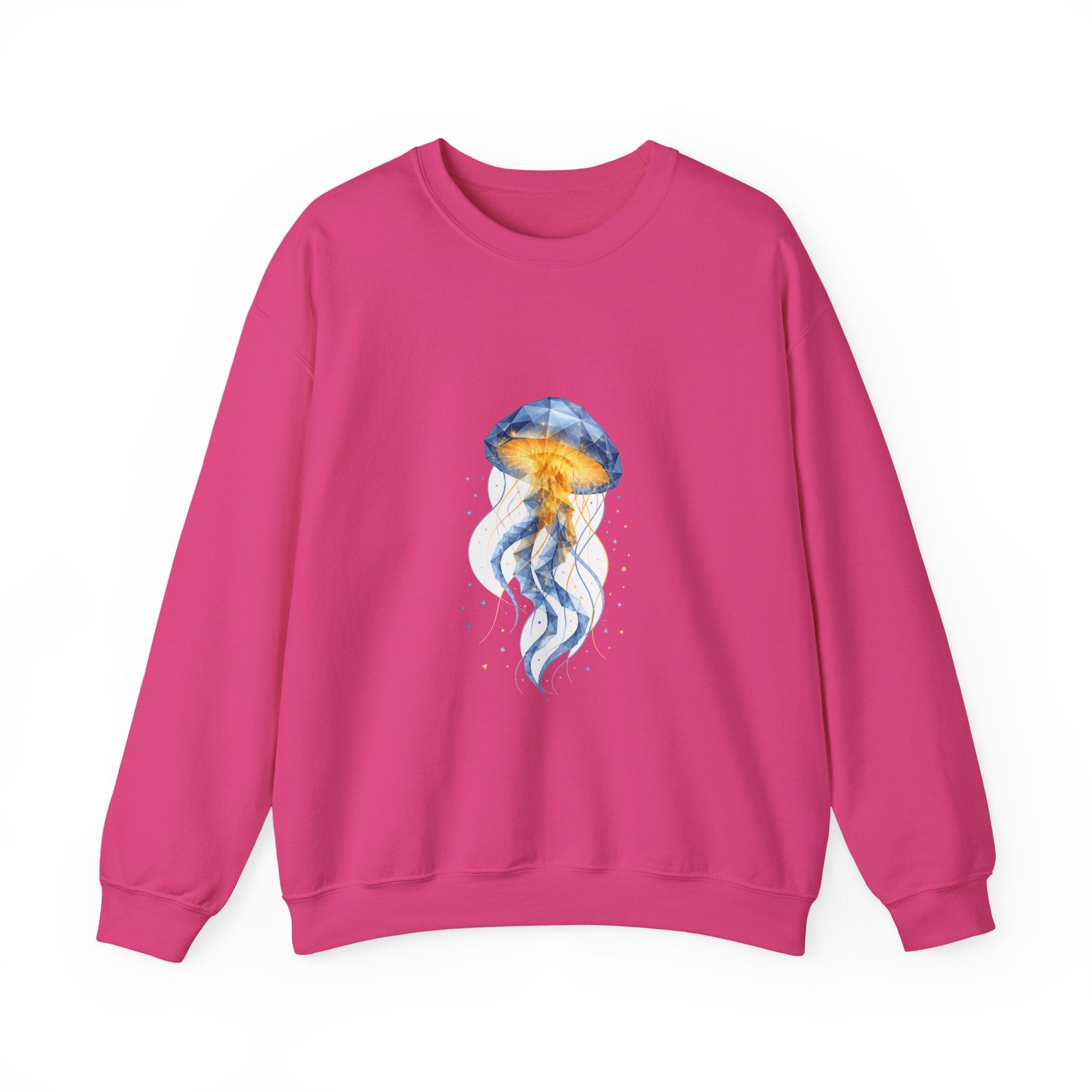 Matching Couple Sweatshirt - Octopus & Jellyfish Matching Couple Comfort Colors Crew Geometric Art His Hers Love Gift - Design B