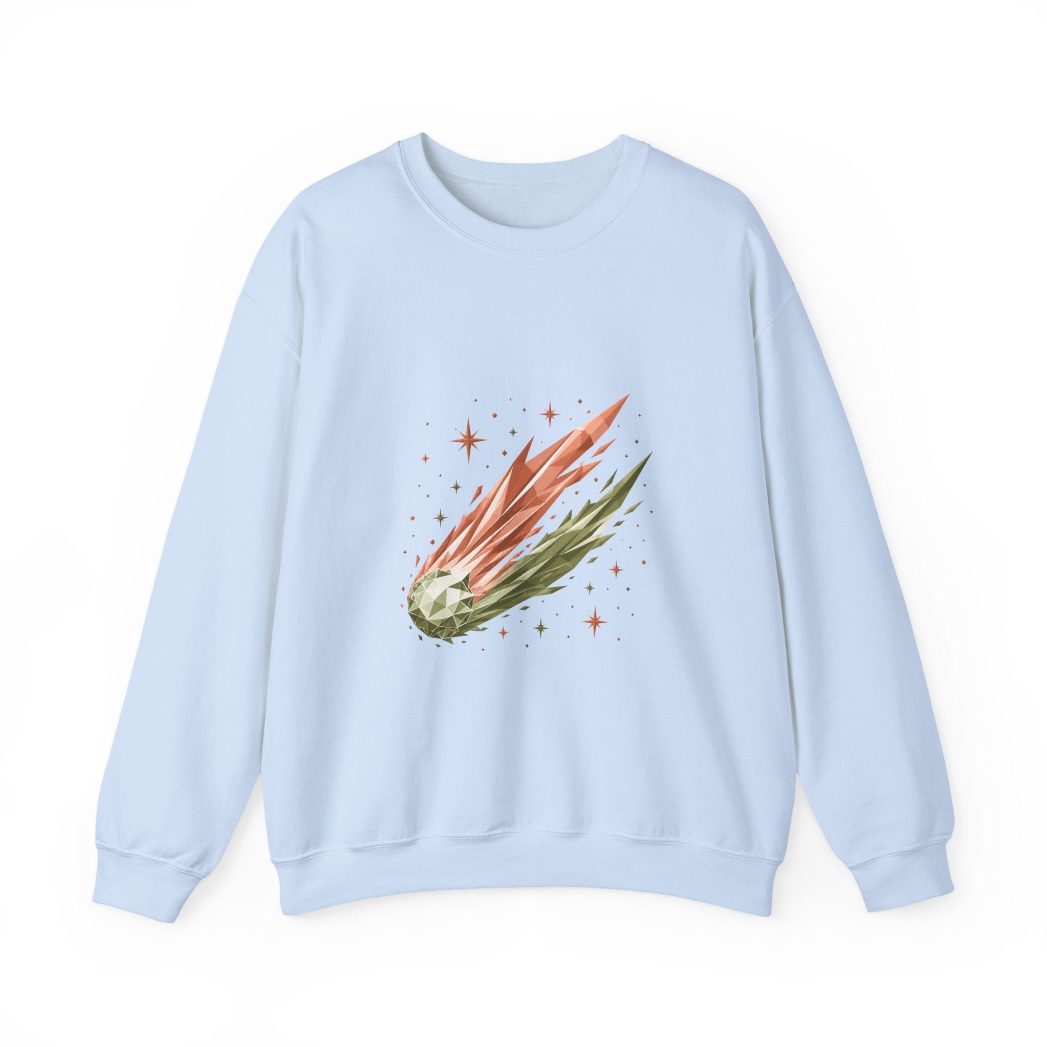 Matching Couple Sweatshirt - Comet & Asteroid Matching Couple Crewneck Sweatshirt Geometric Art His Hers Couple Gift - Design A