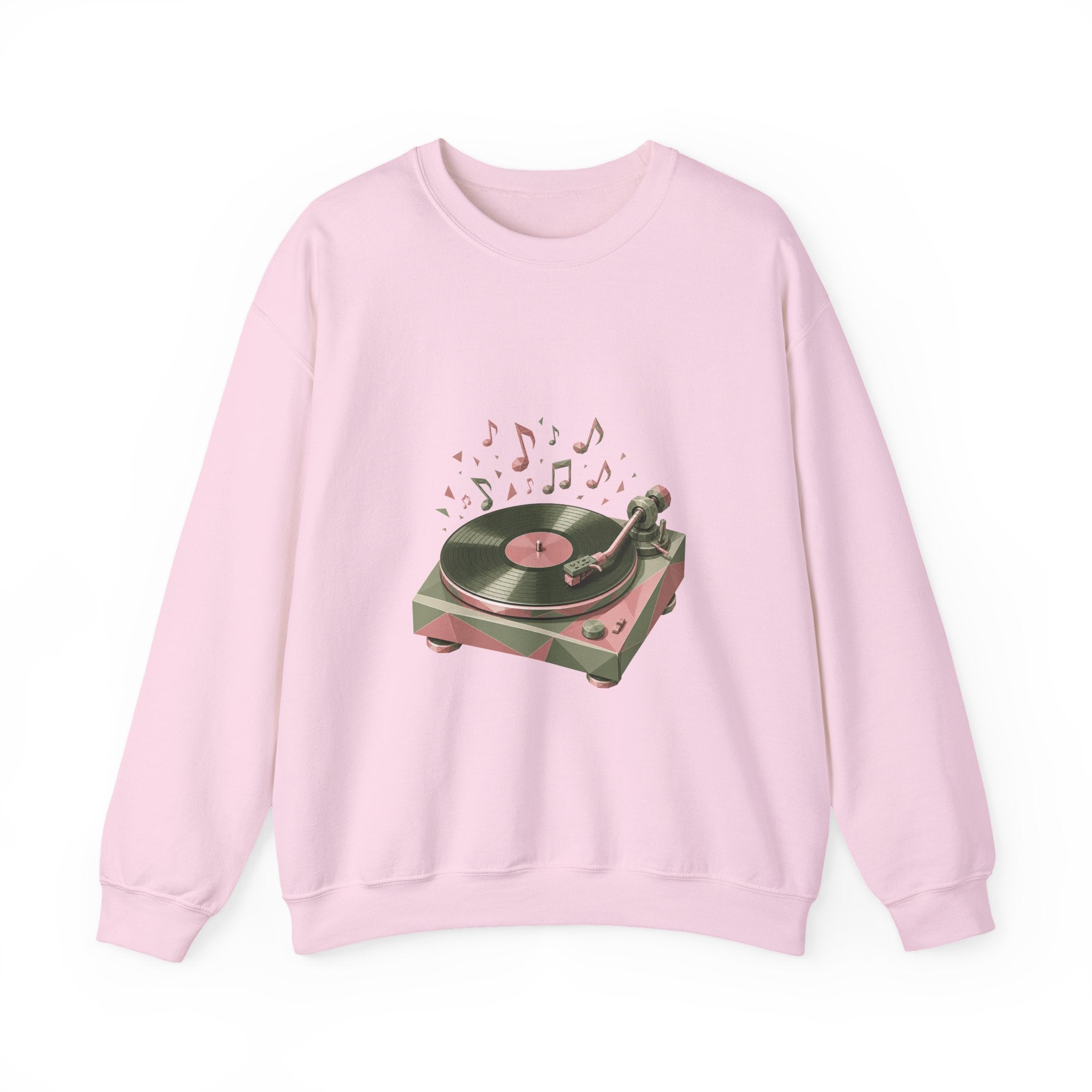 Matching Couple Sweatshirt - Vinyl & Cassette Matching Couple Comfort Colors Crew Geometric Art His Hers Love Gift - Design A