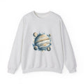 Matching Couple Sweatshirt - Saturn & Jupiter Matching Couple Crewneck Sweatshirt Watercolor Art His Hers Engagement Gift - Design B