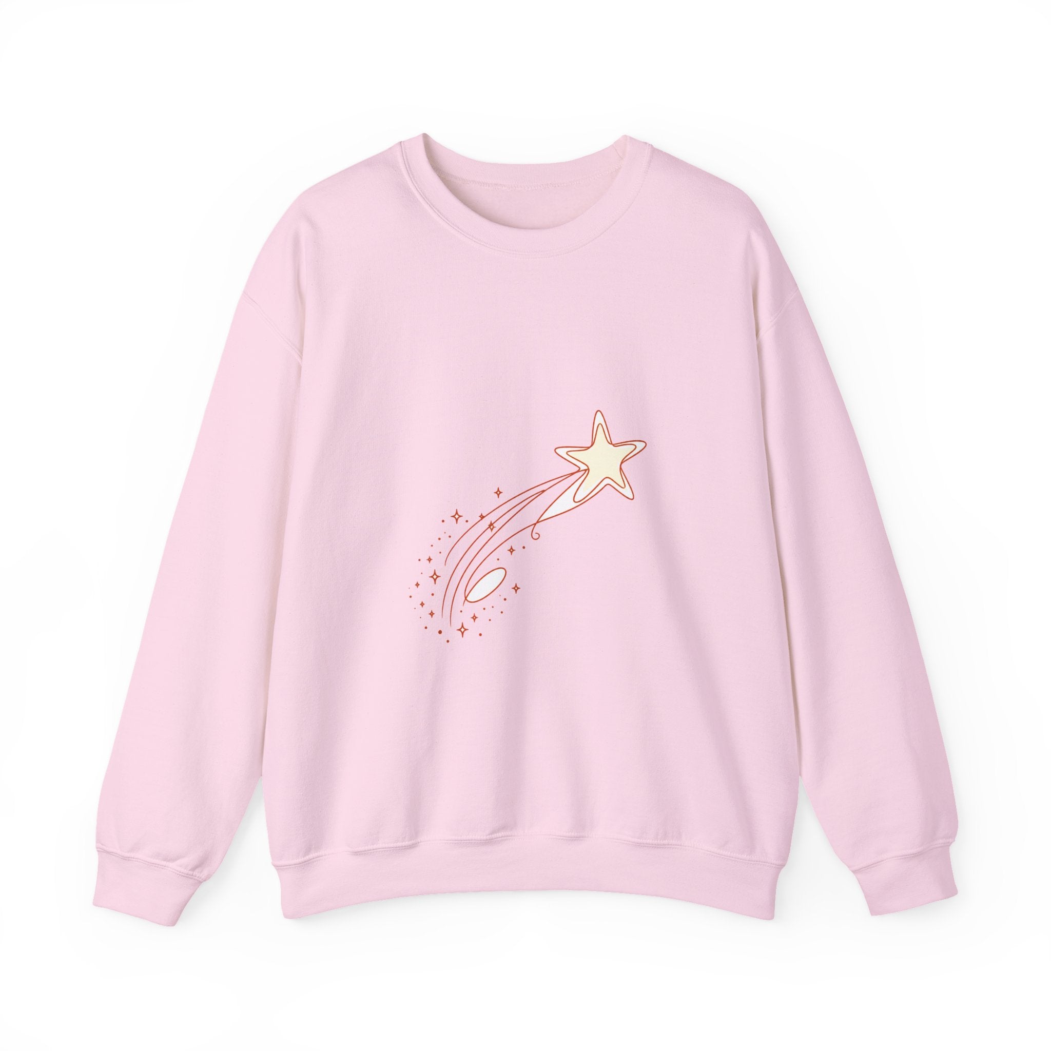 Matching Couple Sweatshirt - Shooting Star & North Star Matching Couple Comfort Colors Crew Minimalist Art His Hers Christmas Gift - Design A