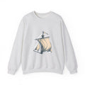 Matching Couple Sweatshirt - Anchor & Sail Matching Couple Comfort Colors Crew Hand-Drawn Art His Hers Anniversary Gift - Design B