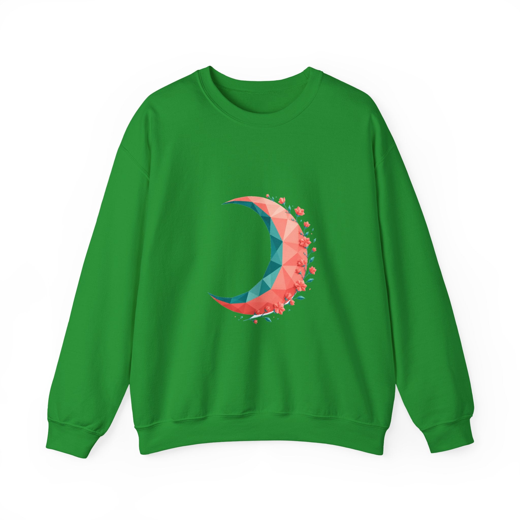 Matching Couple Sweatshirt - Waxing & Waning Moon Matching Couple Crewneck Sweatshirt Geometric Art His Hers Couple Gift - Design A