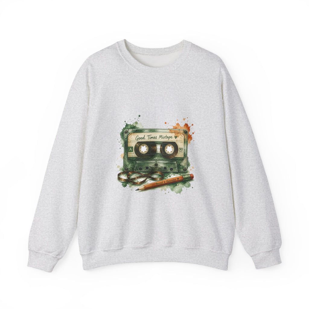Matching Couple Sweatshirt - Vinyl & Cassette Matching Couple Premium Fleece Sweatshirt Watercolor Art His Hers Birthday Gift - Design B