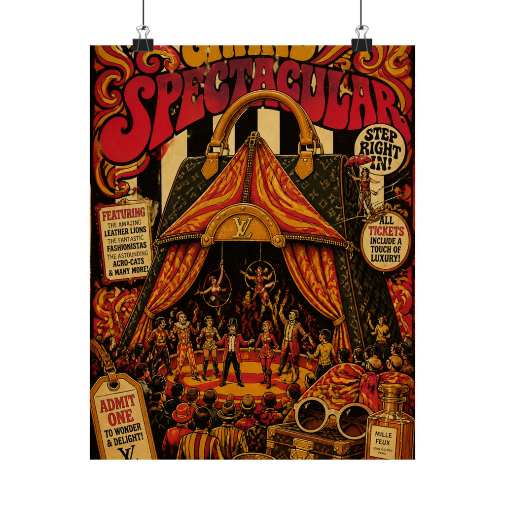 Handbag Big Top Wall Art Poster 24×36 Psychedelic Dining Room Decor Maximalist Print