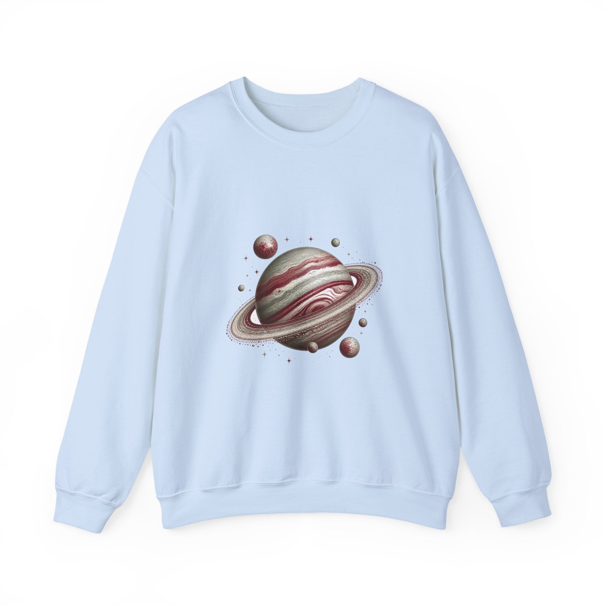 Matching Couple Sweatshirt - Astronaut & Planet Matching Couple Crewneck Sweatshirt Vintage Art His Hers Wedding Gift - Design B