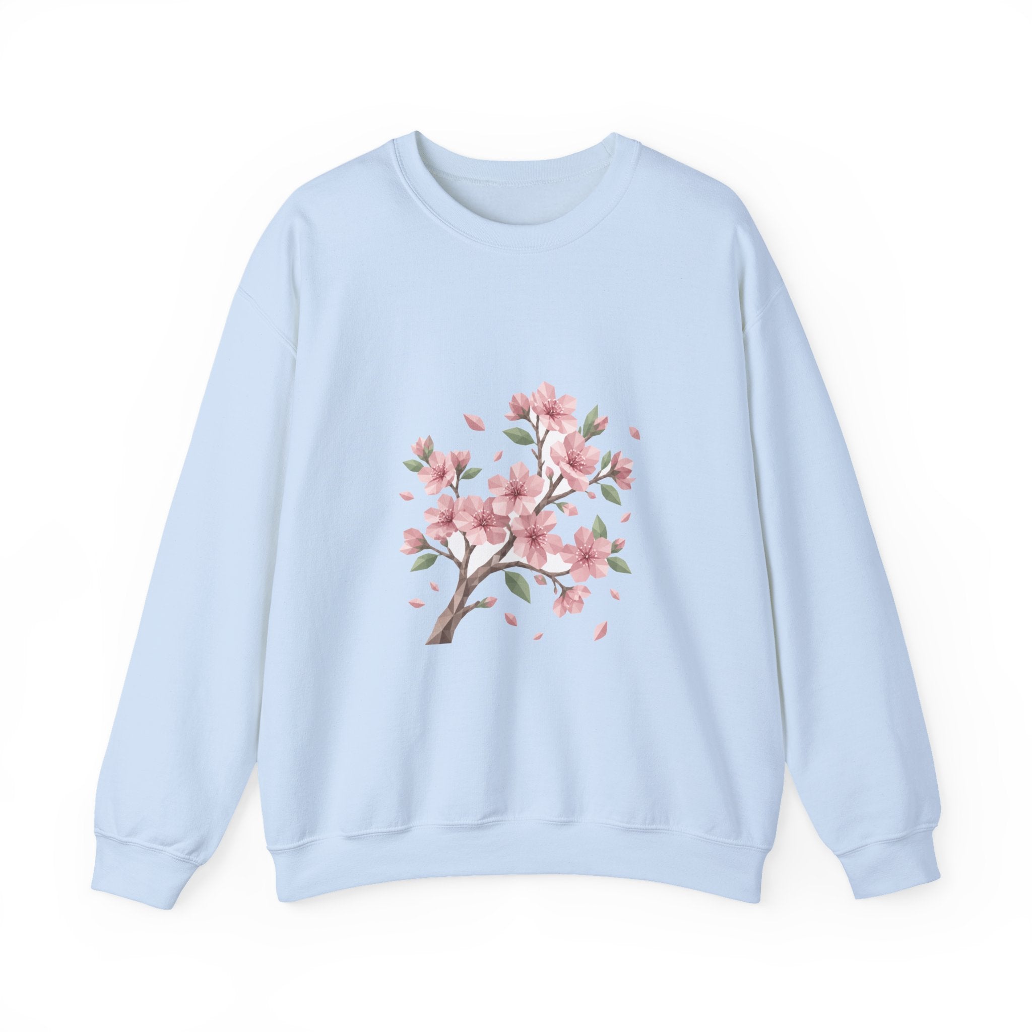 Matching Couple Sweatshirt - Cherry Blossom & Maple Leaf Matching Couple Premium Fleece Sweatshirt Geometric Art His Hers Love Gift - Design A