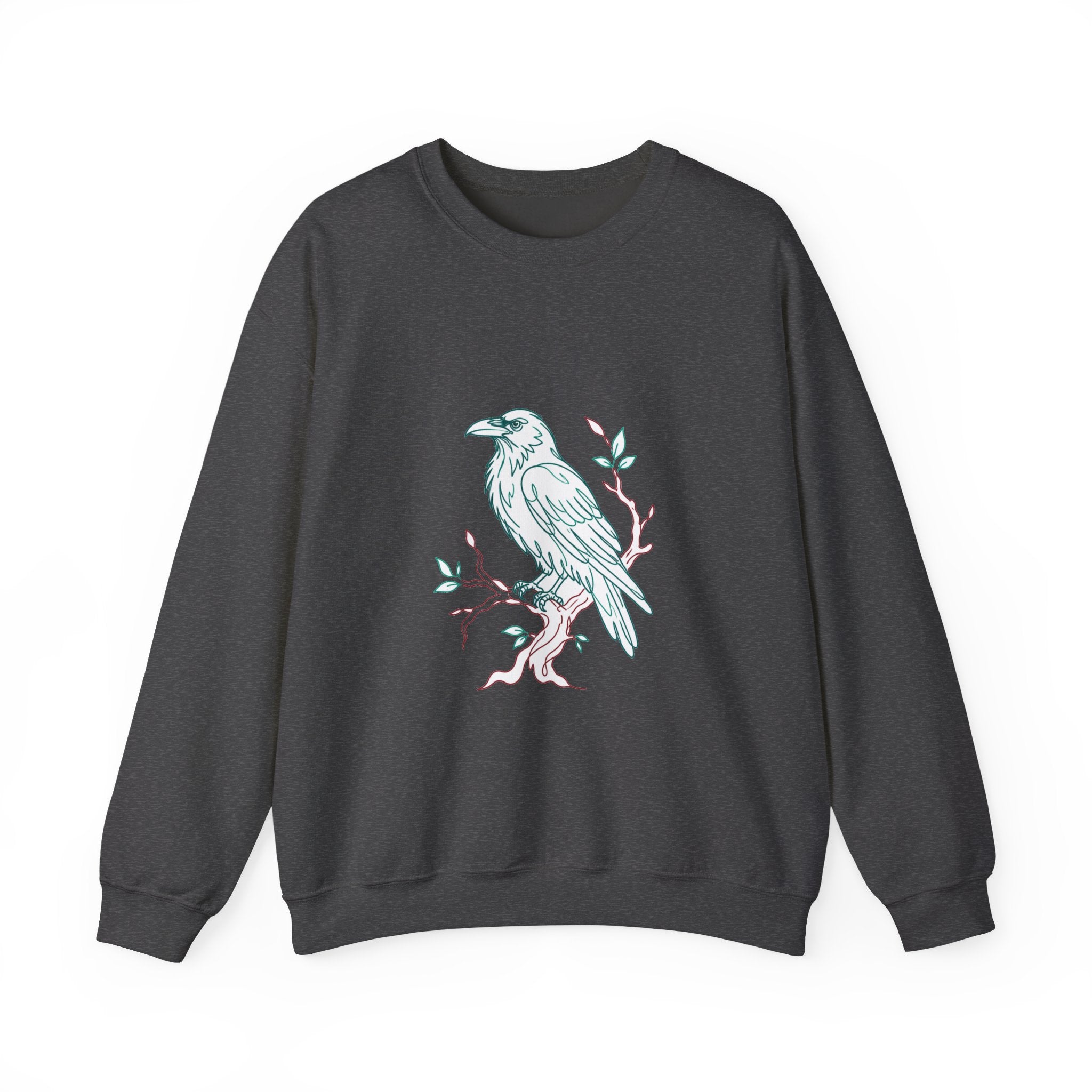 Matching Couple Sweatshirt - Raven & Swan Matching Couple Premium Fleece Sweatshirt Minimalist Art His Hers Christmas Gift - Design A