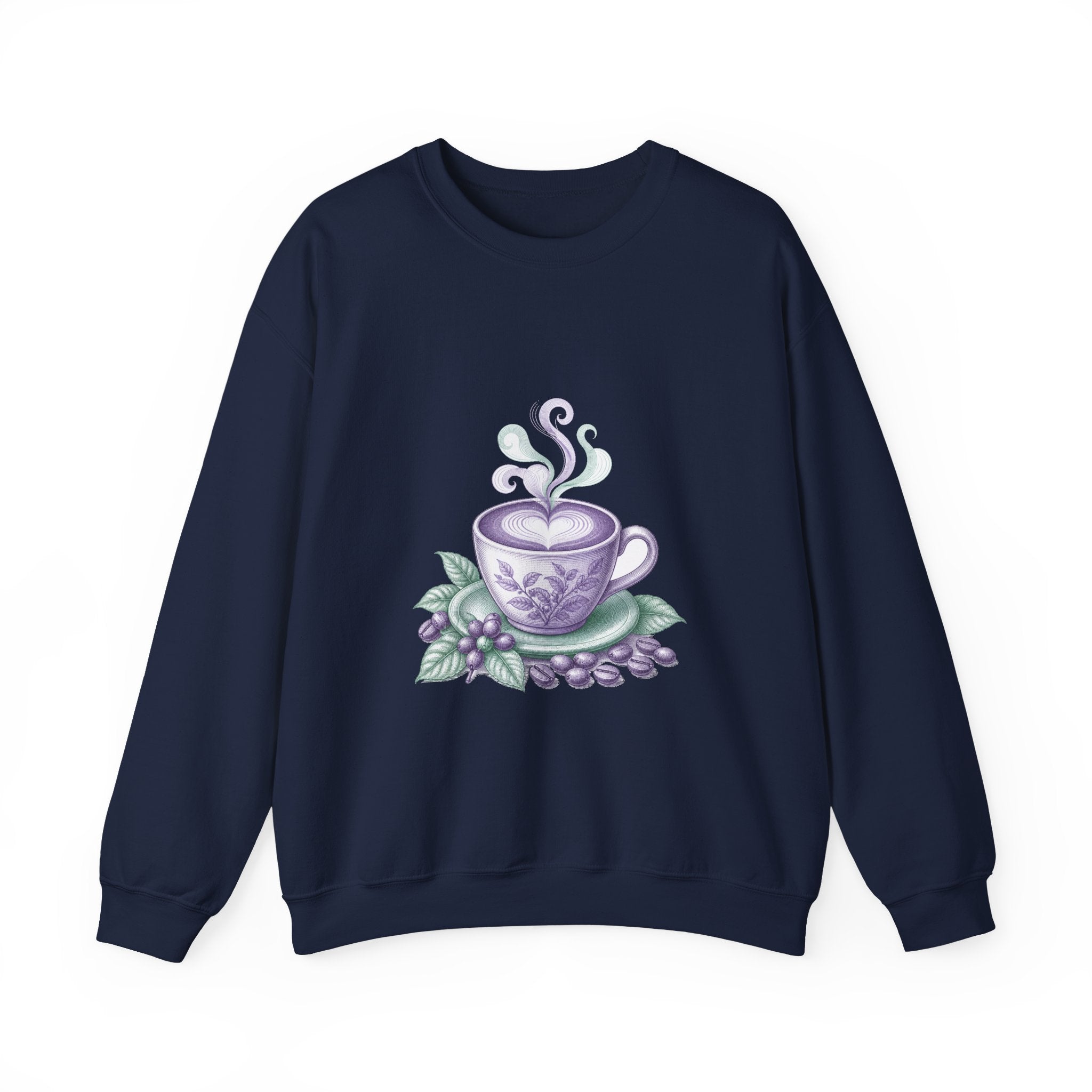 Matching Couple Sweatshirt - Coffee & Tea Matching Couple Premium Fleece Sweatshirt Vintage Art His Hers Honeymoon Gift - Design A