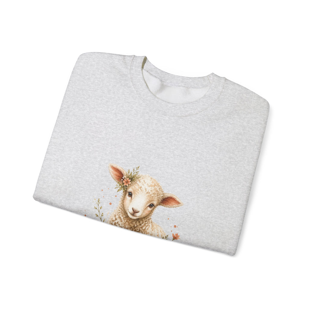 Matching Couple Sweatshirt - Lion & Lamb Matching Couple Comfort Colors Crew Watercolor Art His Hers Birthday Gift - Design B