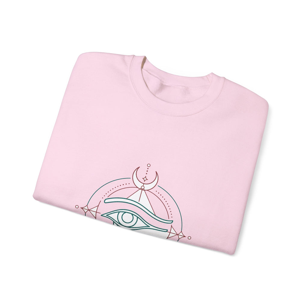 Matching Couple Sweatshirt - Eye of Ra & Horus Matching Couple Crewneck Sweatshirt Minimalist Art His Hers Valentine Gift - Design B