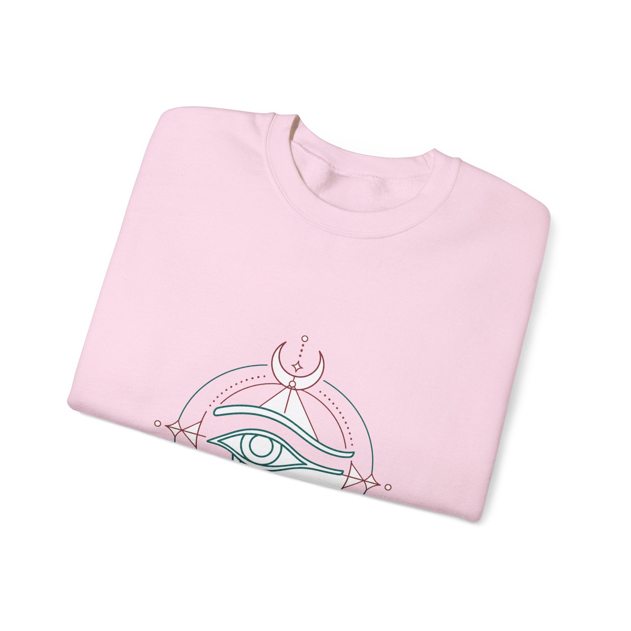 Matching Couple Sweatshirt - Eye of Ra & Horus Matching Couple Crewneck Sweatshirt Minimalist Art His Hers Valentine Gift - Design B