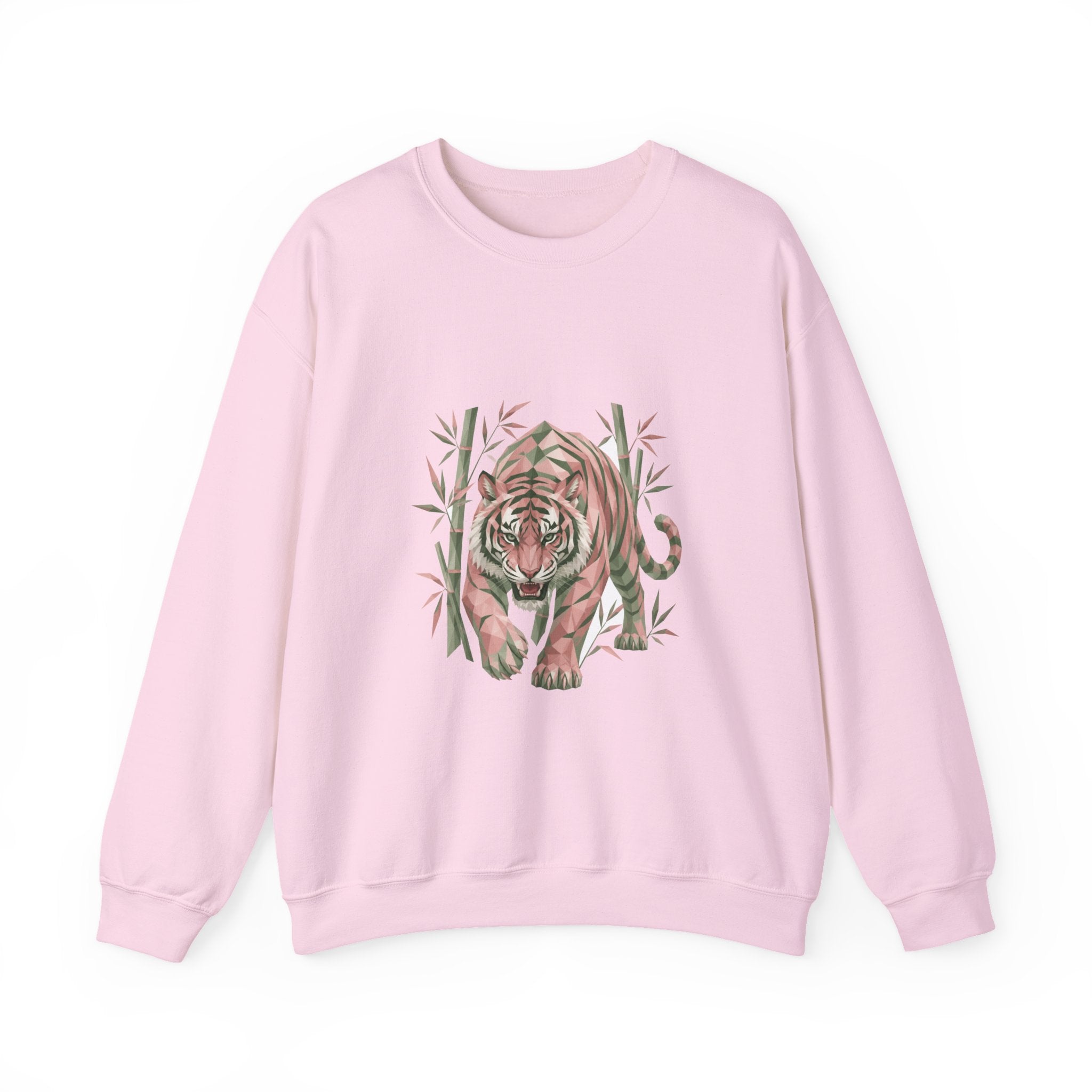 Matching Couple Sweatshirt - Tiger & Crane Matching Couple Comfort Colors Crew Geometric Art His Hers Love Gift - Design A