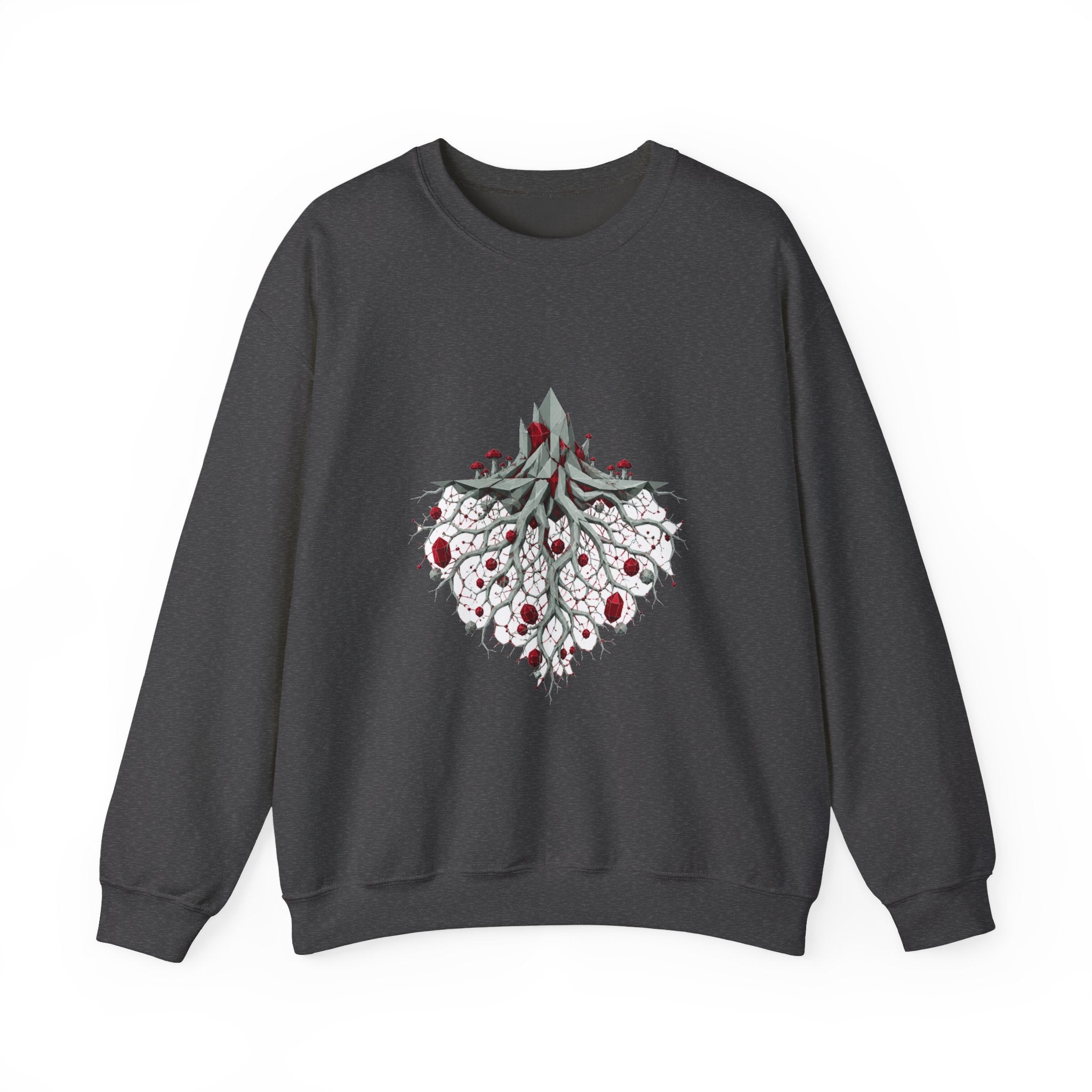 Matching Couple Sweatshirt - Ancient Oak & Deep Roots Matching Couple Comfort Colors Crew Geometric Art His Hers Love Gift - Design B