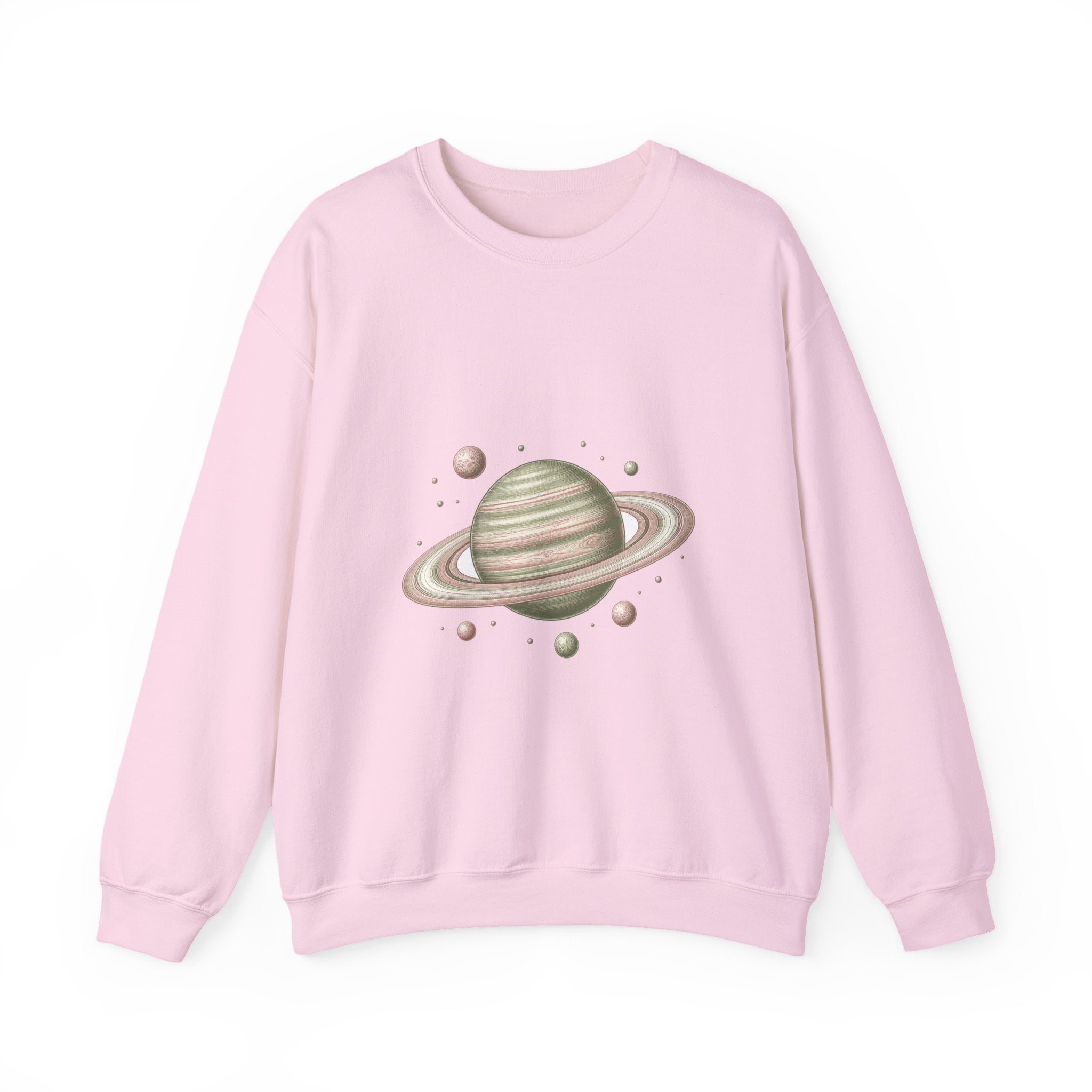 Matching Couple Sweatshirt - Saturn & Jupiter Matching Couple Premium Fleece Sweatshirt Vintage Art His Hers Honeymoon Gift - Design A