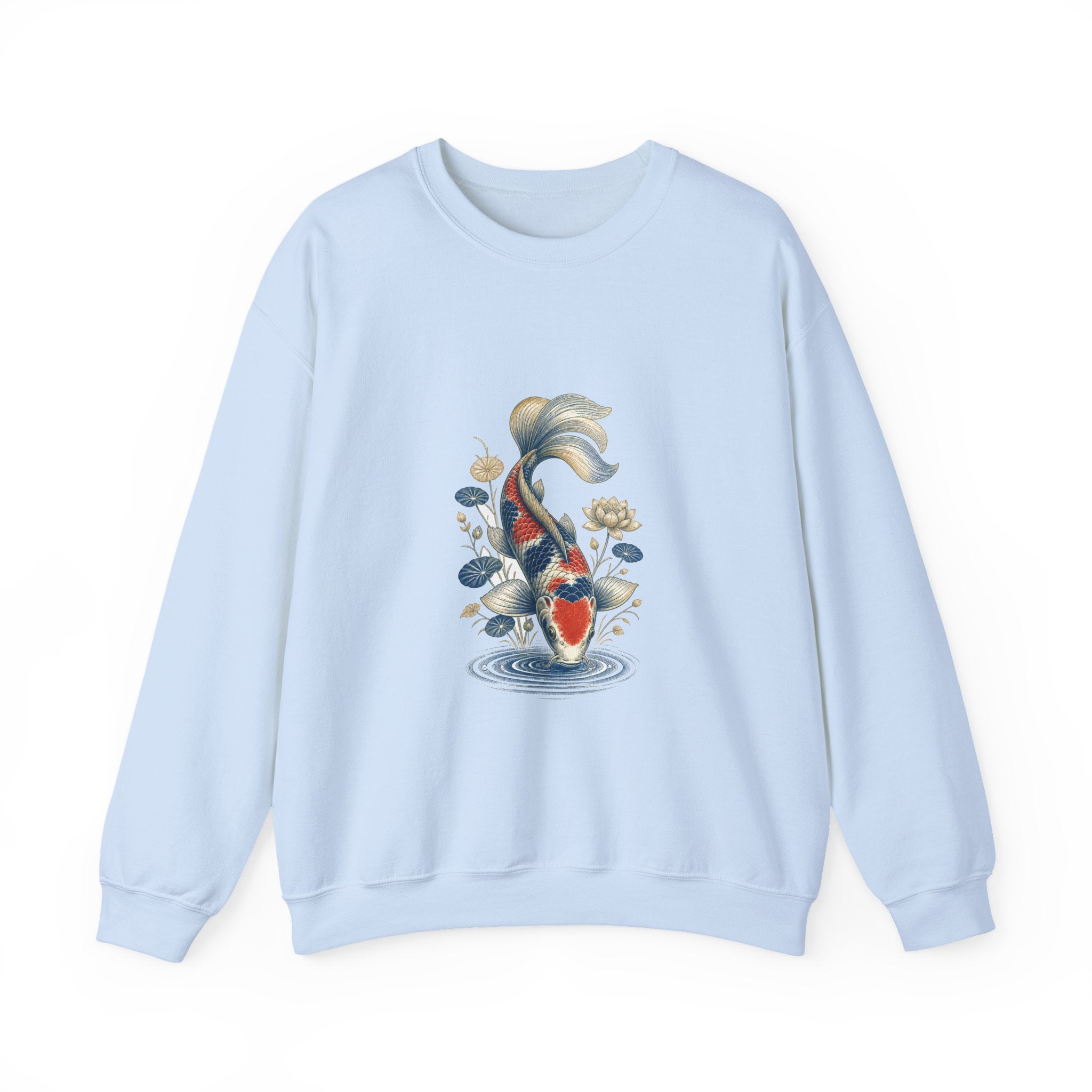 Matching Couple Sweatshirt - Koi Fish Yin Yang Matching Couple Premium Fleece Sweatshirt Vintage Art His Hers Honeymoon Gift - Design B