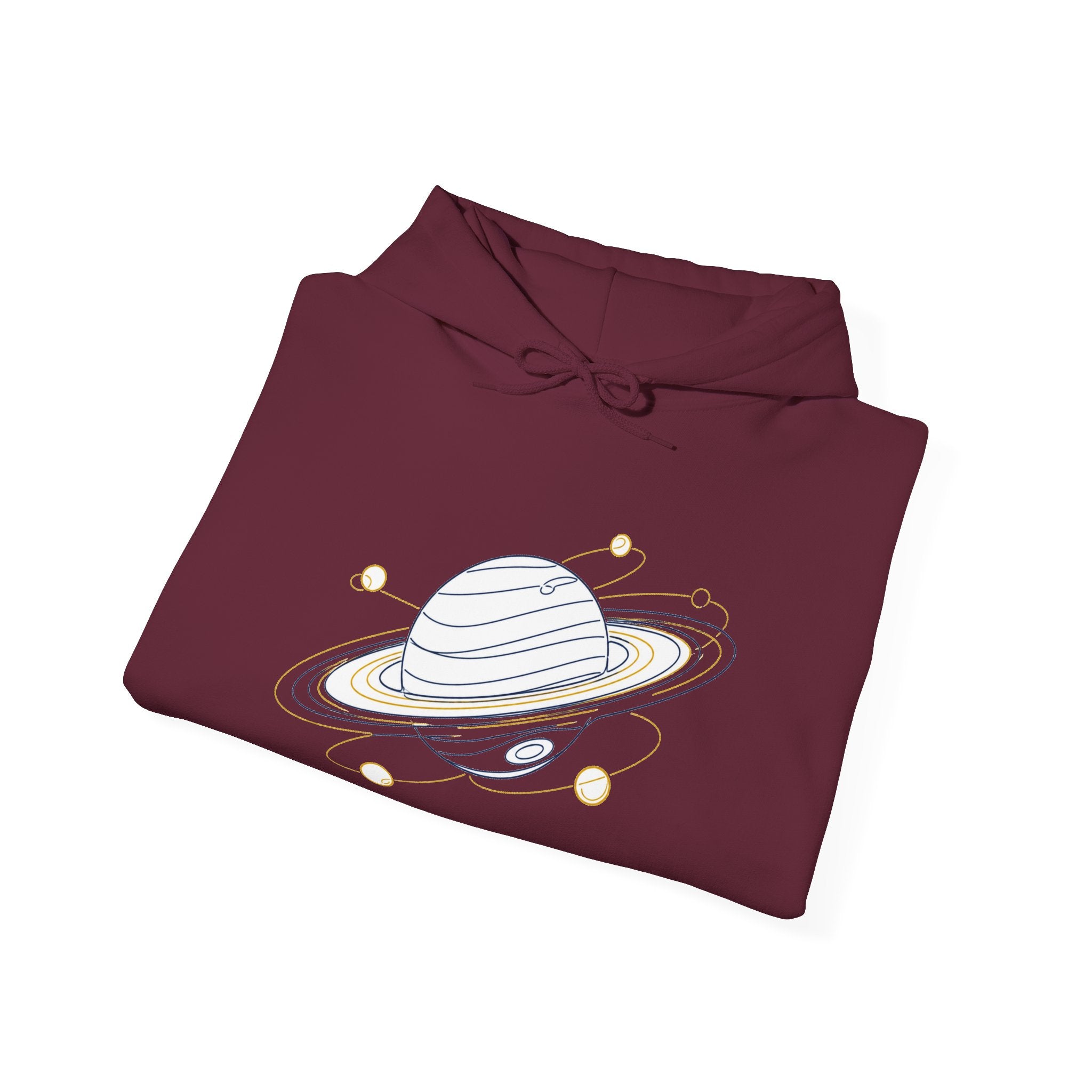 Matching Couple Sweatshirt - Saturn & Jupiter Matching Couple Hooded Sweatshirt Minimalist Art His Hers Valentine Gift - Design A