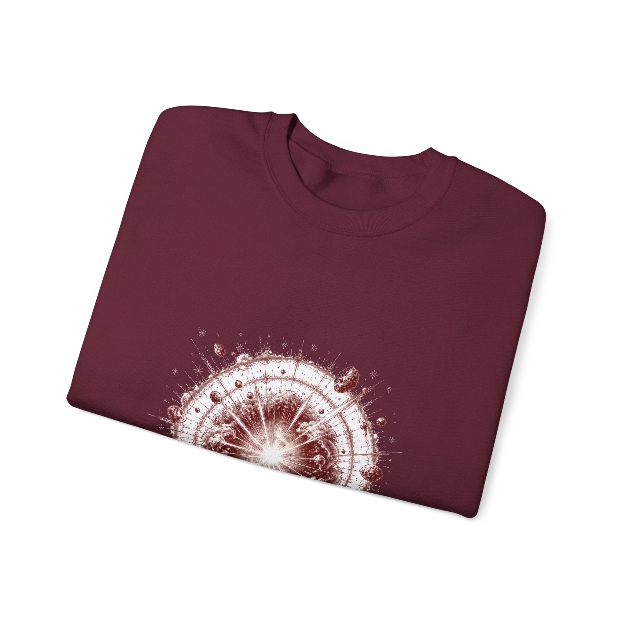 Matching Couple Sweatshirt - Galaxy & Supernova Matching Couple Comfort Colors Crew Hand-Drawn Art His Hers Anniversary Gift - Design B