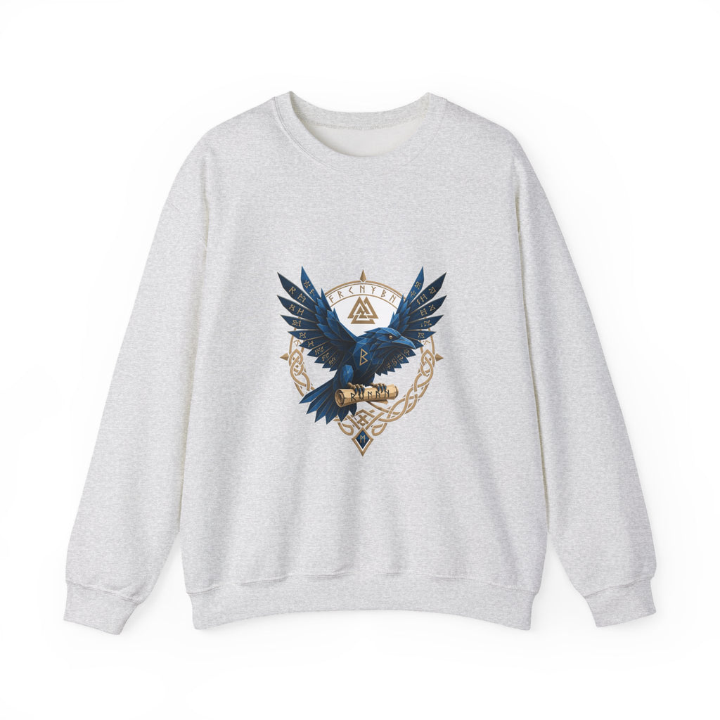 Matching Couple Sweatshirt - Huginn & Muninn Matching Couple Crewneck Sweatshirt Geometric Art His Hers Couple Gift - Design B