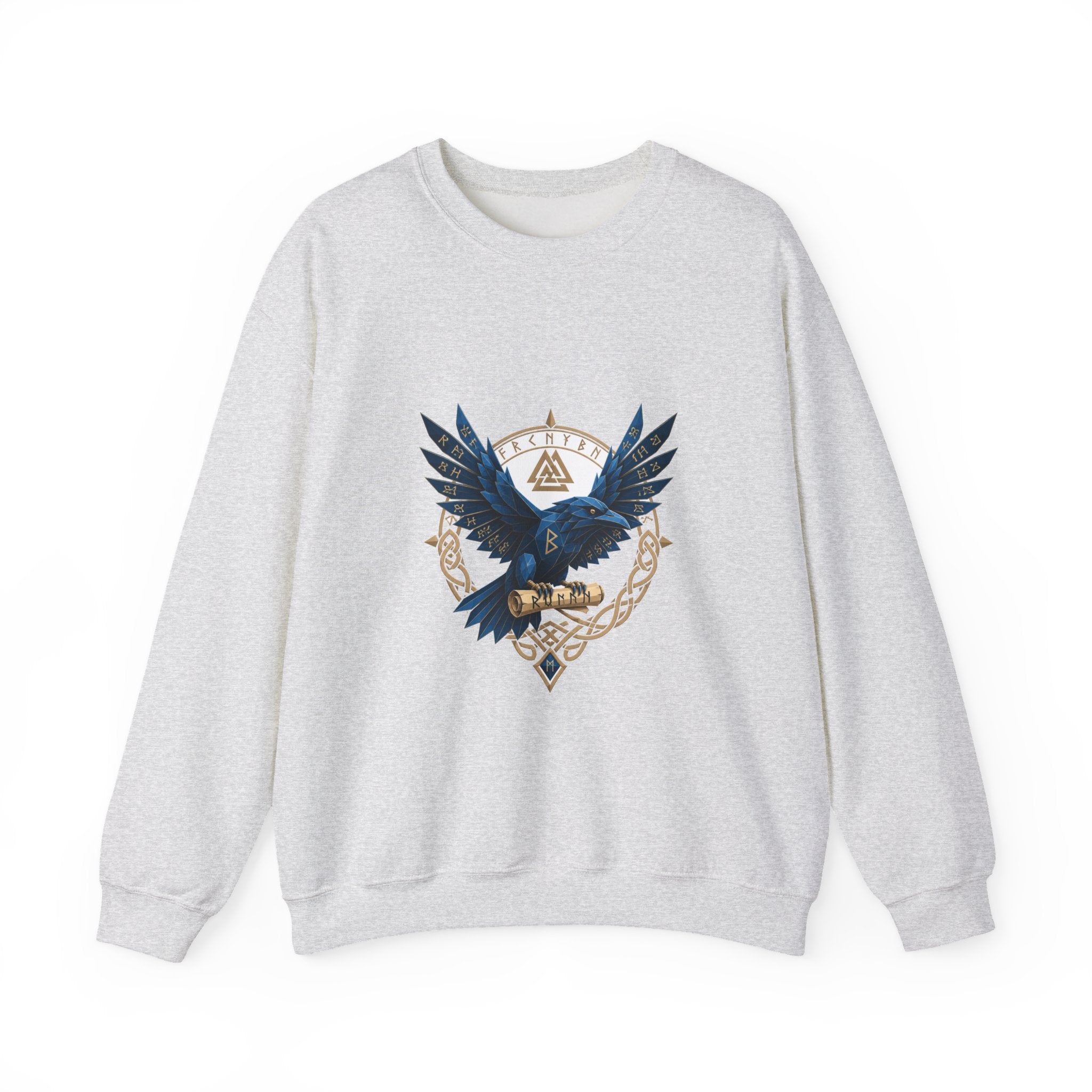 Matching Couple Sweatshirt - Huginn & Muninn Matching Couple Crewneck Sweatshirt Geometric Art His Hers Couple Gift - Design B