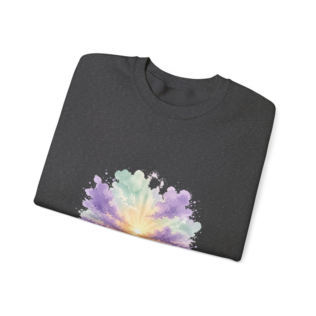 Matching Couple Sweatshirt - Sunrise & Sunset Matching Couple Comfort Colors Crew Watercolor Art His Hers Birthday Gift - Design A
