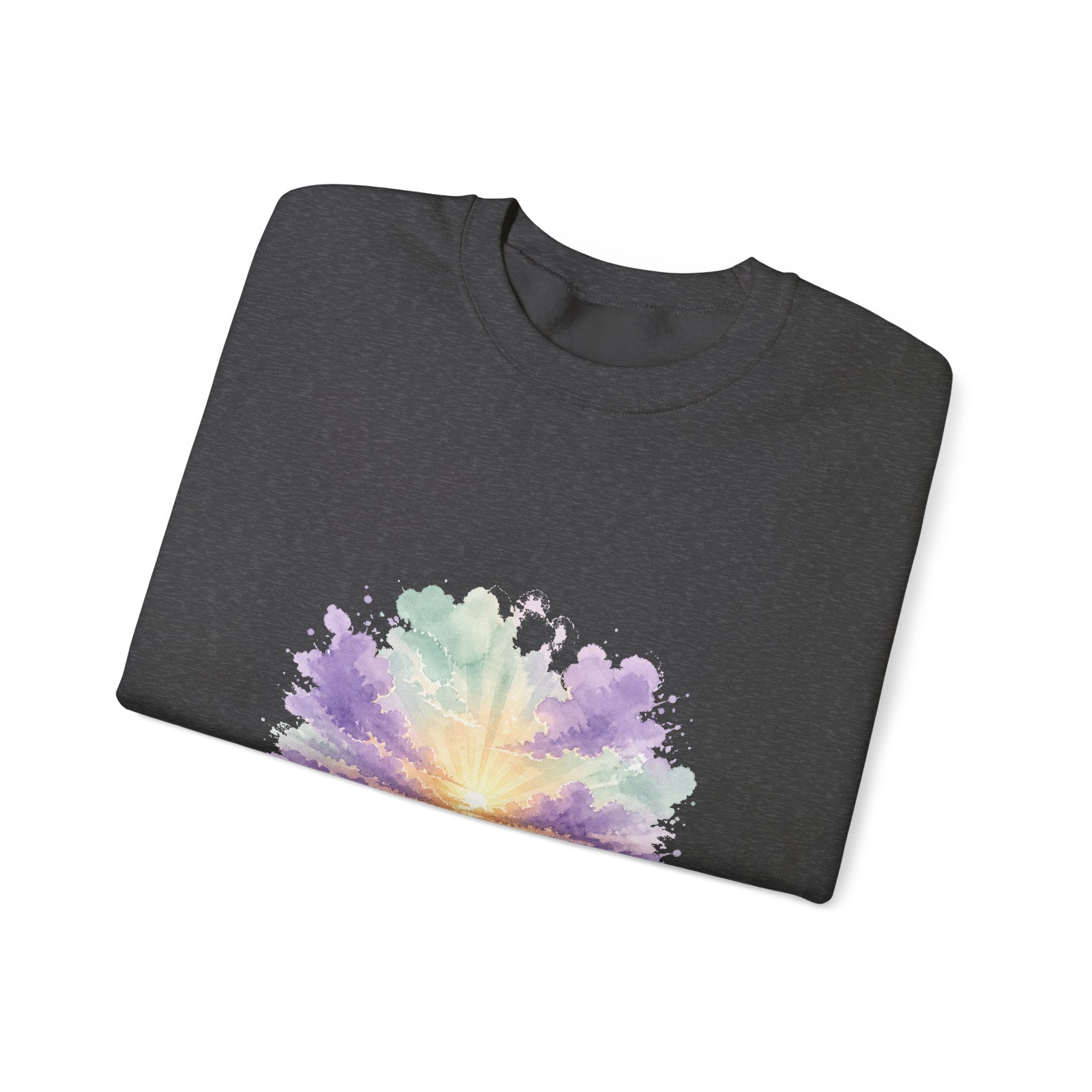 Matching Couple Sweatshirt - Sunrise & Sunset Matching Couple Comfort Colors Crew Watercolor Art His Hers Birthday Gift - Design A