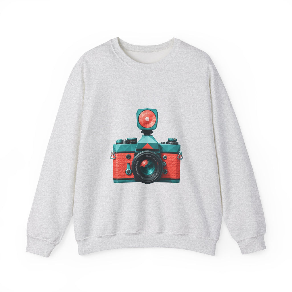 Matching Couple Sweatshirt - Camera & Film Matching Couple Crewneck Sweatshirt Geometric Art His Hers Couple Gift - Design A