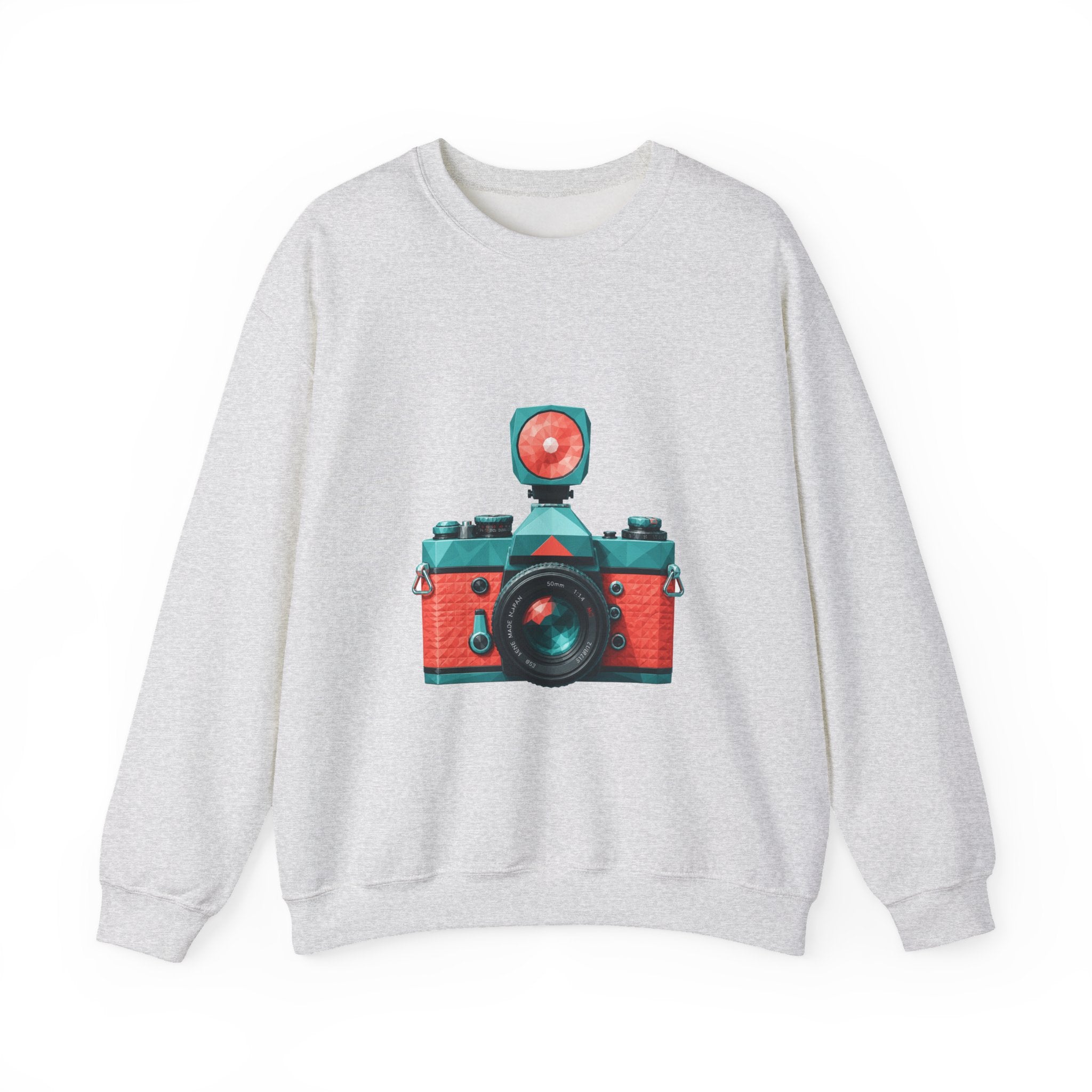 Matching Couple Sweatshirt - Camera & Film Matching Couple Crewneck Sweatshirt Geometric Art His Hers Couple Gift - Design A