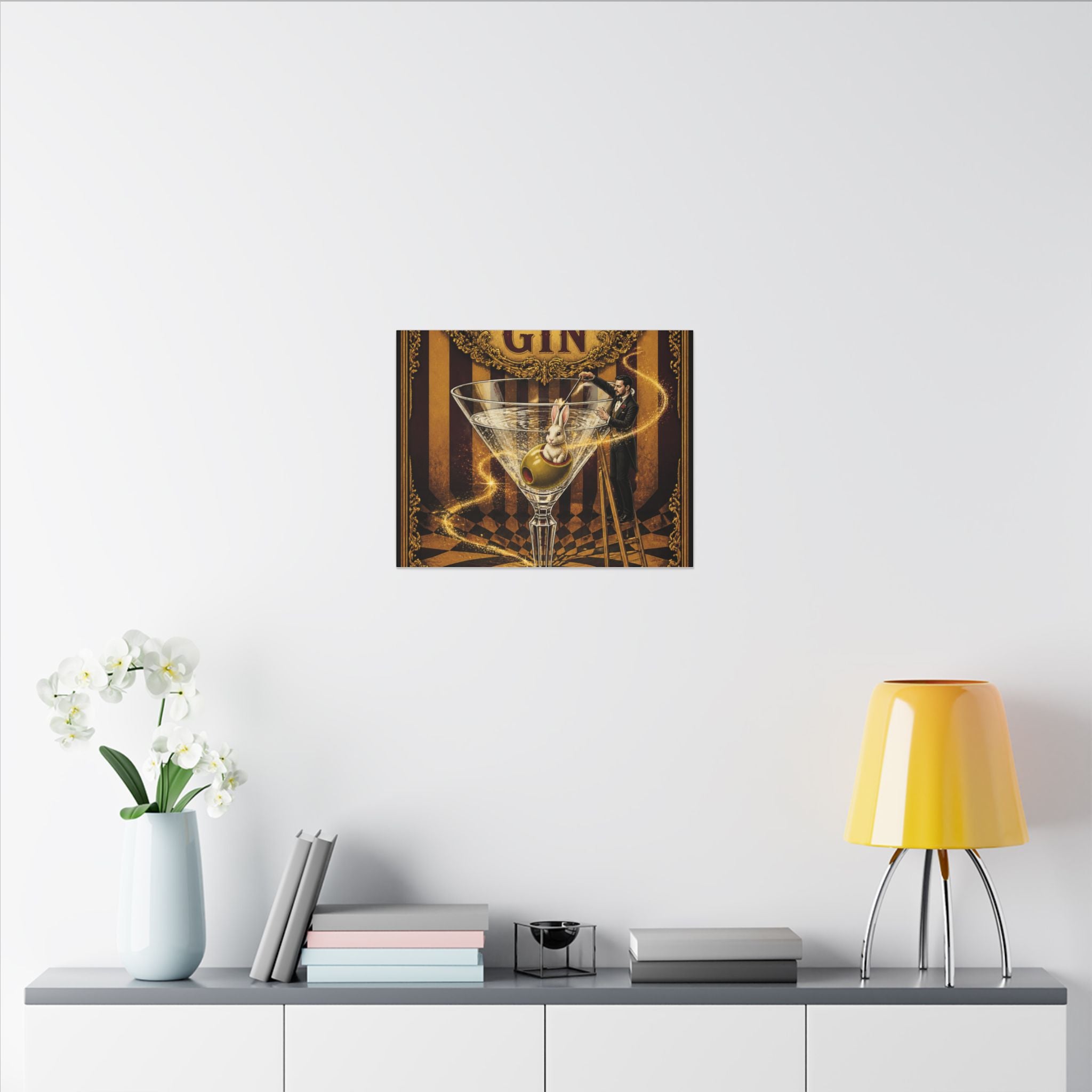 Martini Magician Wall Art Canvas 16×20 Baroque Home Office Decor Maximalist Print