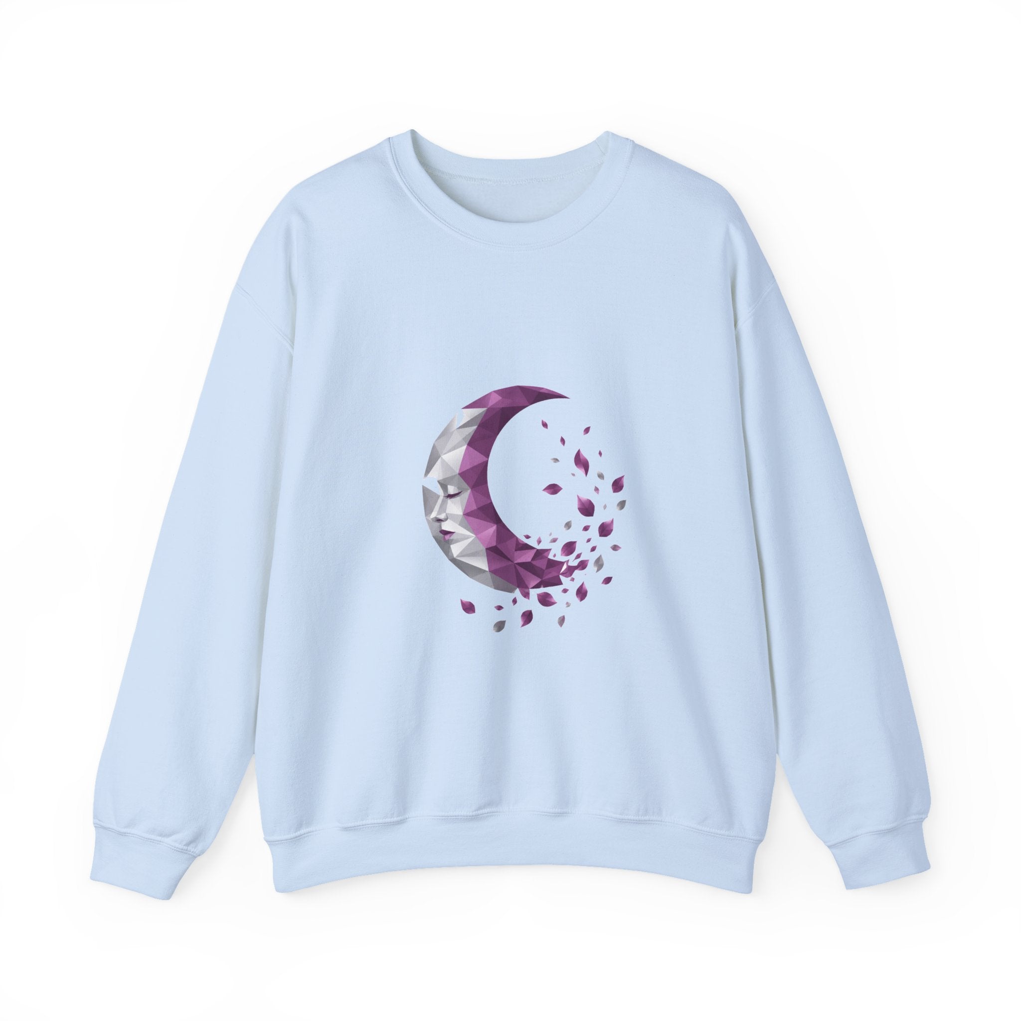 Matching Couple Sweatshirt - Waxing & Waning Moon Matching Couple Premium Fleece Sweatshirt Geometric Art His Hers Love Gift - Design B
