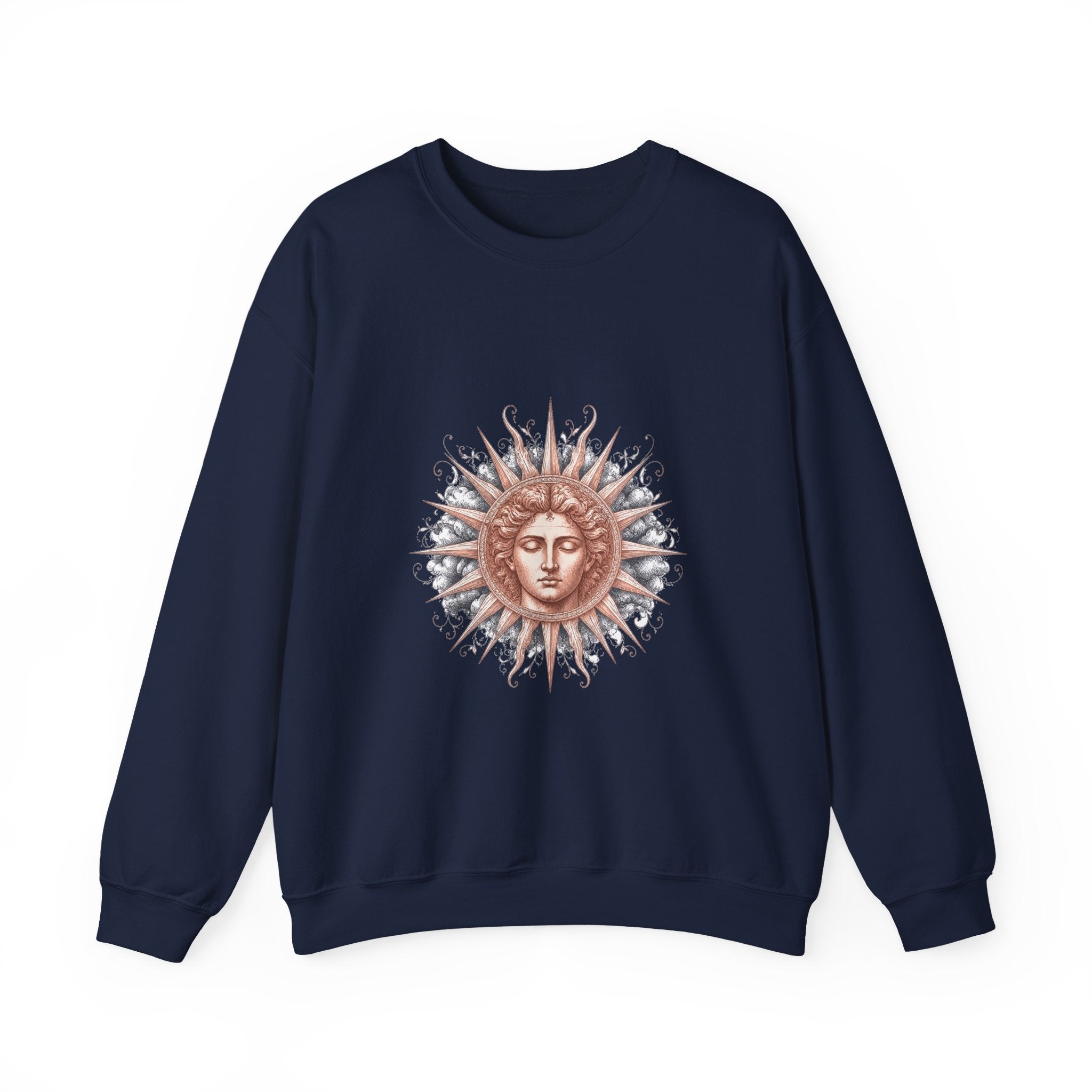 Matching Couple Sweatshirt - Helios & Selene Matching Couple Premium Fleece Sweatshirt Vintage Art His Hers Honeymoon Gift - Design A