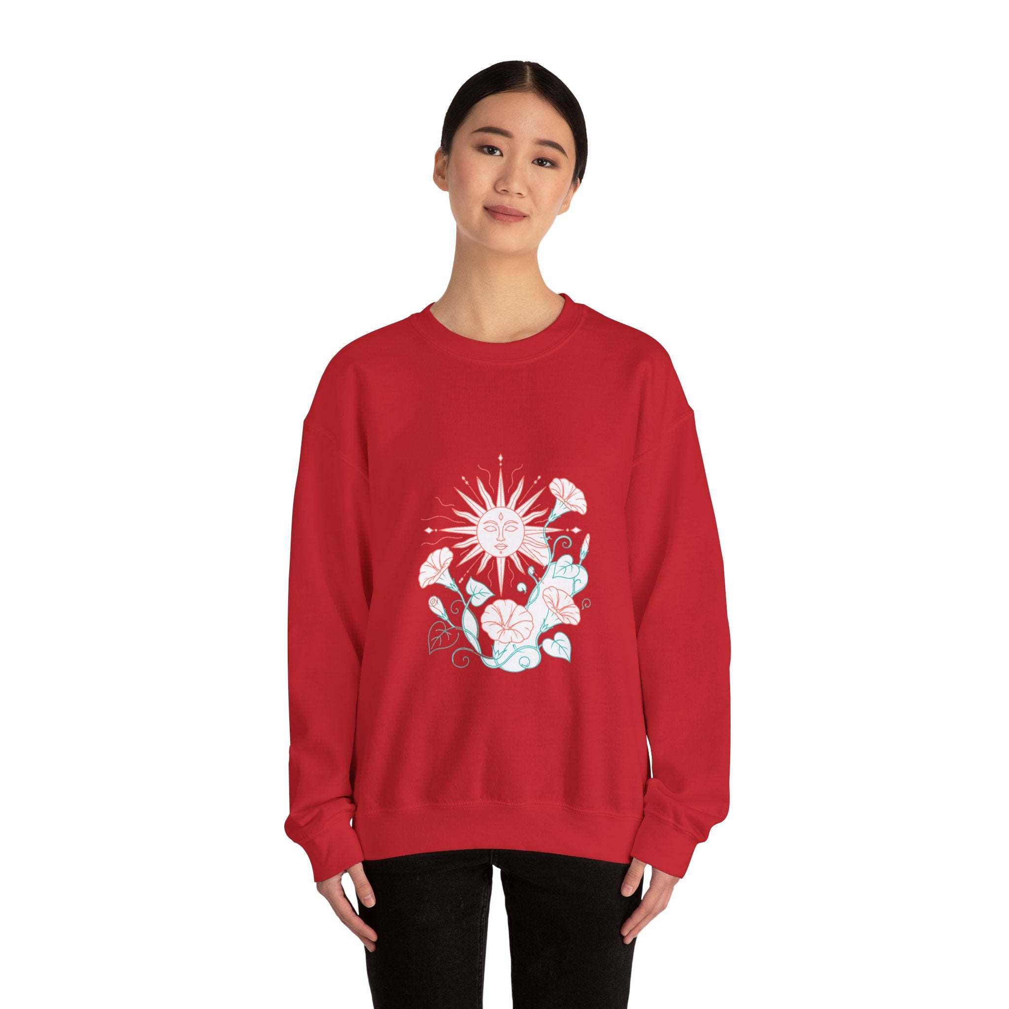 Matching Couple Sweatshirt - Sun & Moon Matching Couple Premium Fleece Sweatshirt Minimalist Art His Hers Christmas Gift - Design B