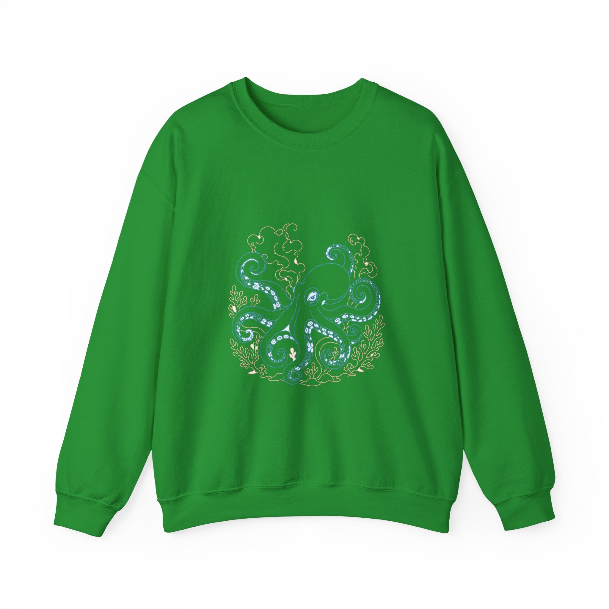 Matching Couple Sweatshirt - Octopus & Jellyfish Matching Couple Premium Fleece Sweatshirt Minimalist Art His Hers Christmas Gift - Design A