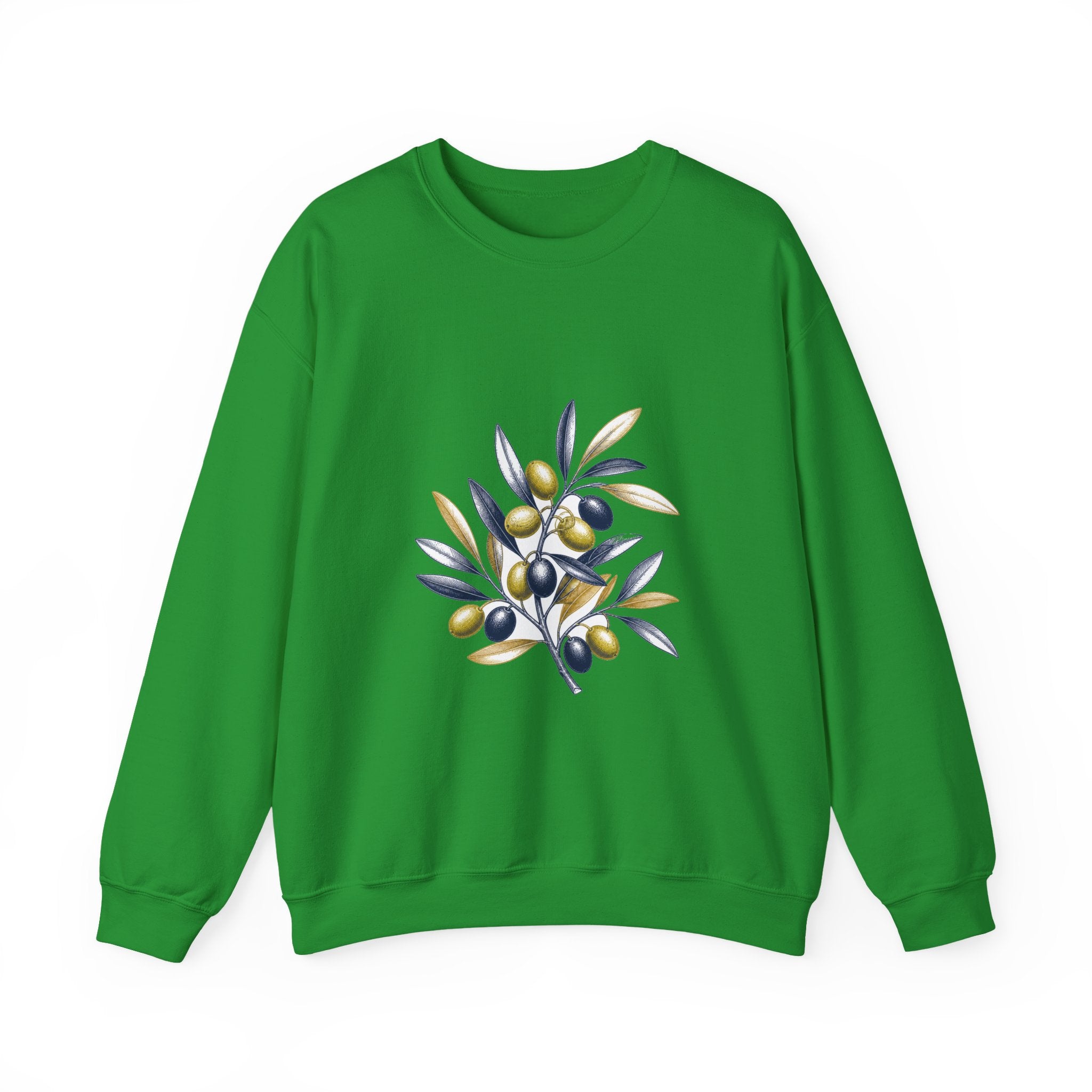 Matching Couple Sweatshirt - Olive Branch & Fig Matching Couple Crewneck Sweatshirt Hand-Drawn Art His Hers Best Friend Gift - Design A
