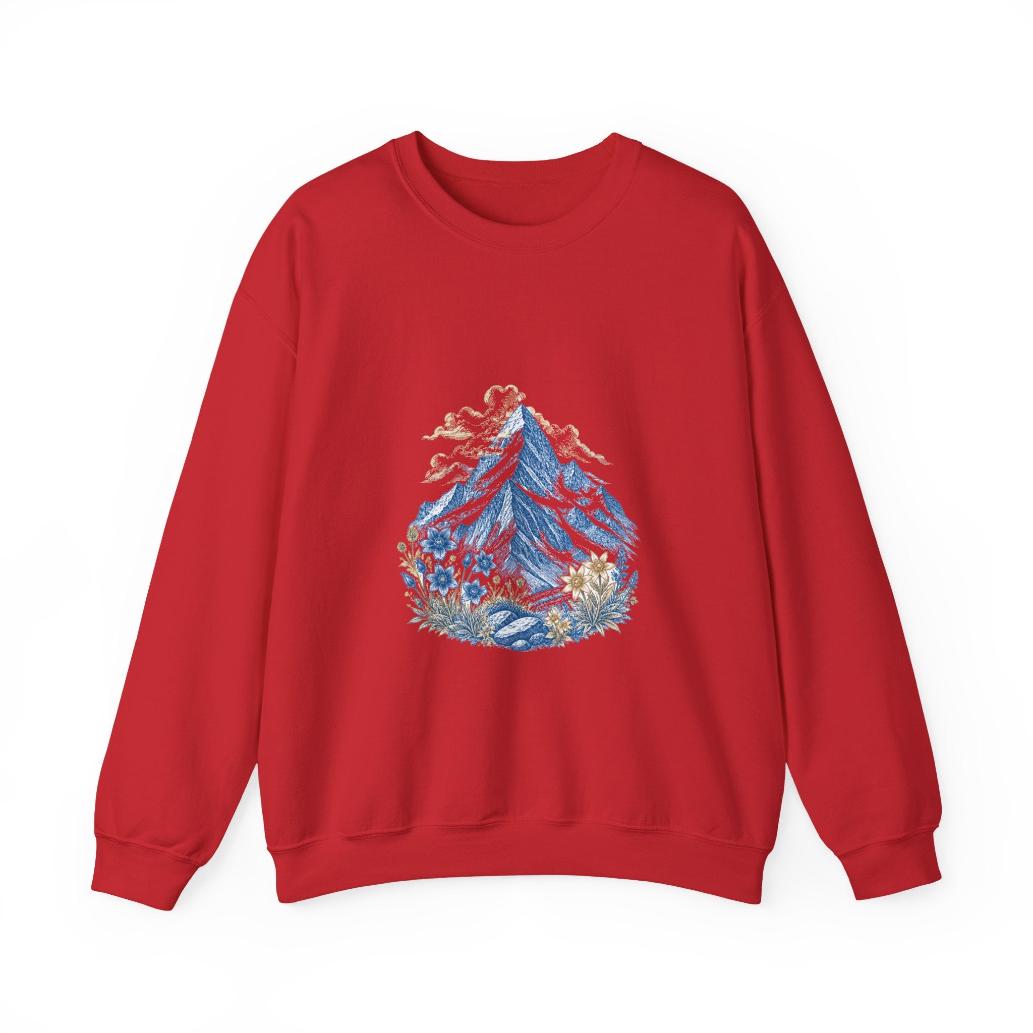 Matching Couple Sweatshirt - Mountain & Ocean Matching Couple Comfort Colors Crew Vintage Art His Hers Honeymoon Gift - Design A