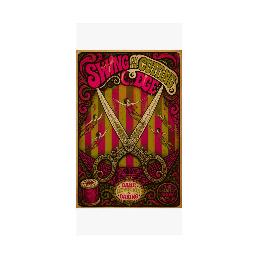Giant Scissors Trapeze Wall Art Poster 24×36 Psychedelic Dining Room Decor Maximalist Print