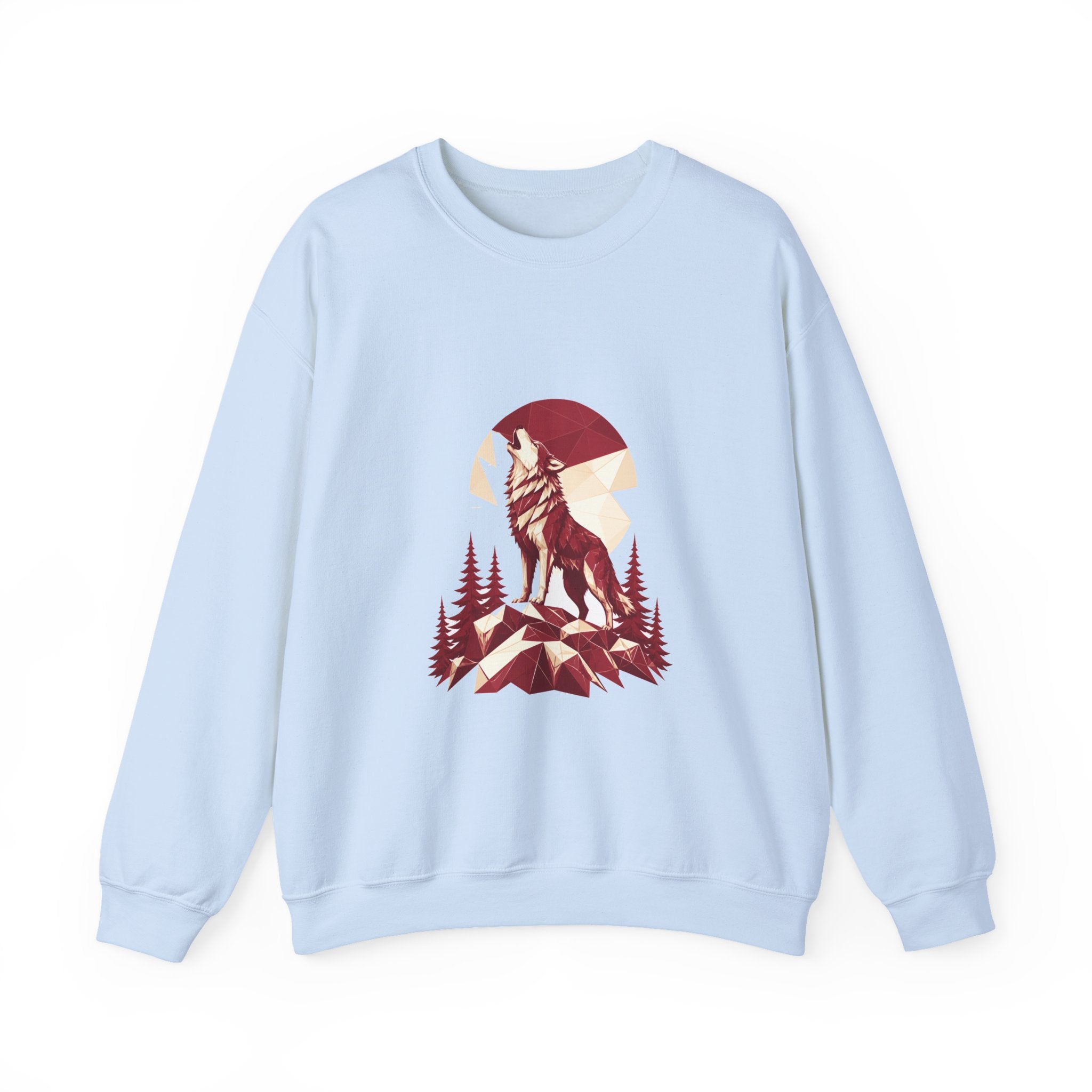 Matching Couple Sweatshirt - Wolf & Dove Matching Couple Comfort Colors Crew Geometric Art His Hers Love Gift - Design A